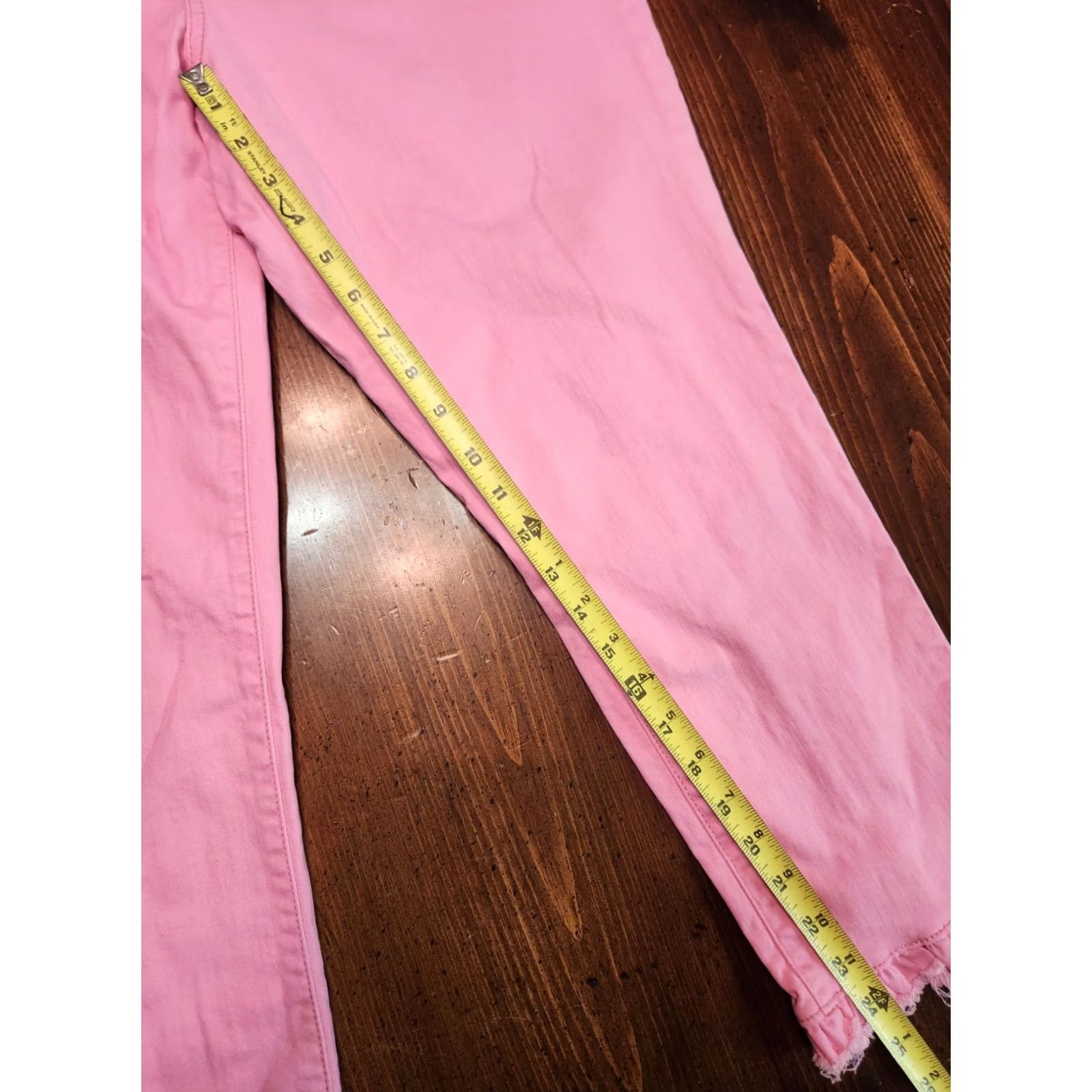 Vintage Crown & Ivy Jeans Women’s 16W Pink High Rise Skinny Crop Slim 24in Inseam Denim Crop Women Size 38" / US 16 / IT 52 - 6 Thumbnail