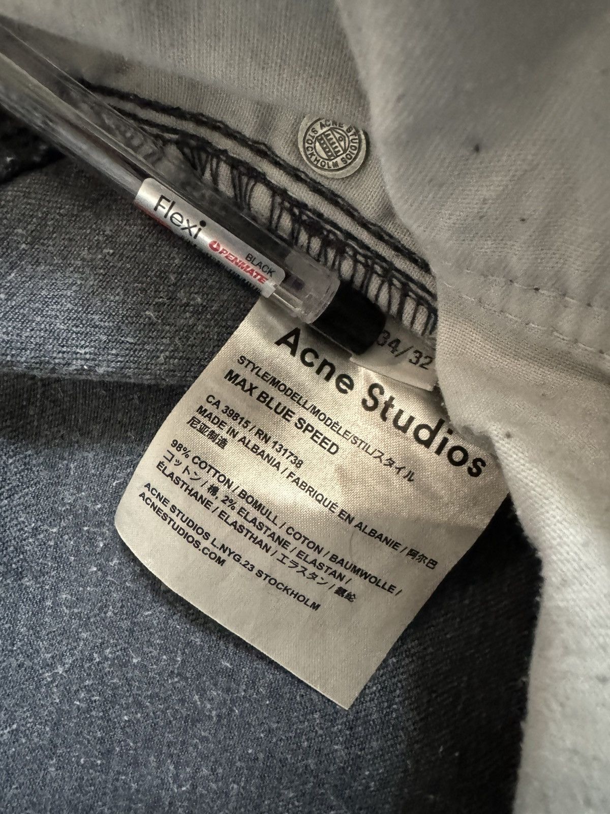 Acne Studios Acne Studios Max Blue Speed Denim Pants Size US 34 / EU 50 - 8 Thumbnail