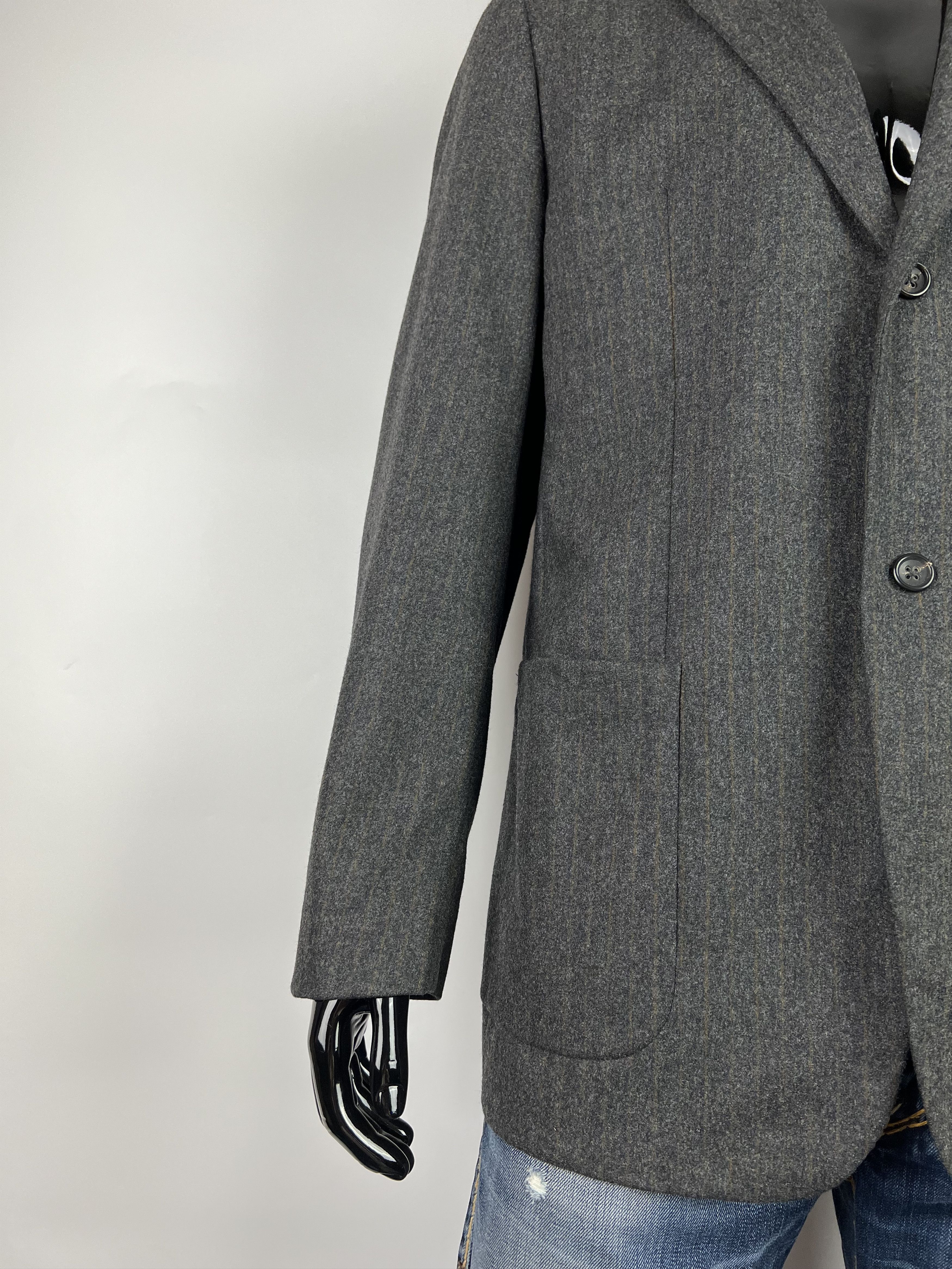 Jil Sander × Raf Simons Jil Sander Raf Simons Era Striped Wool Blazer Size 50R Size 50R - 7 Thumbnail