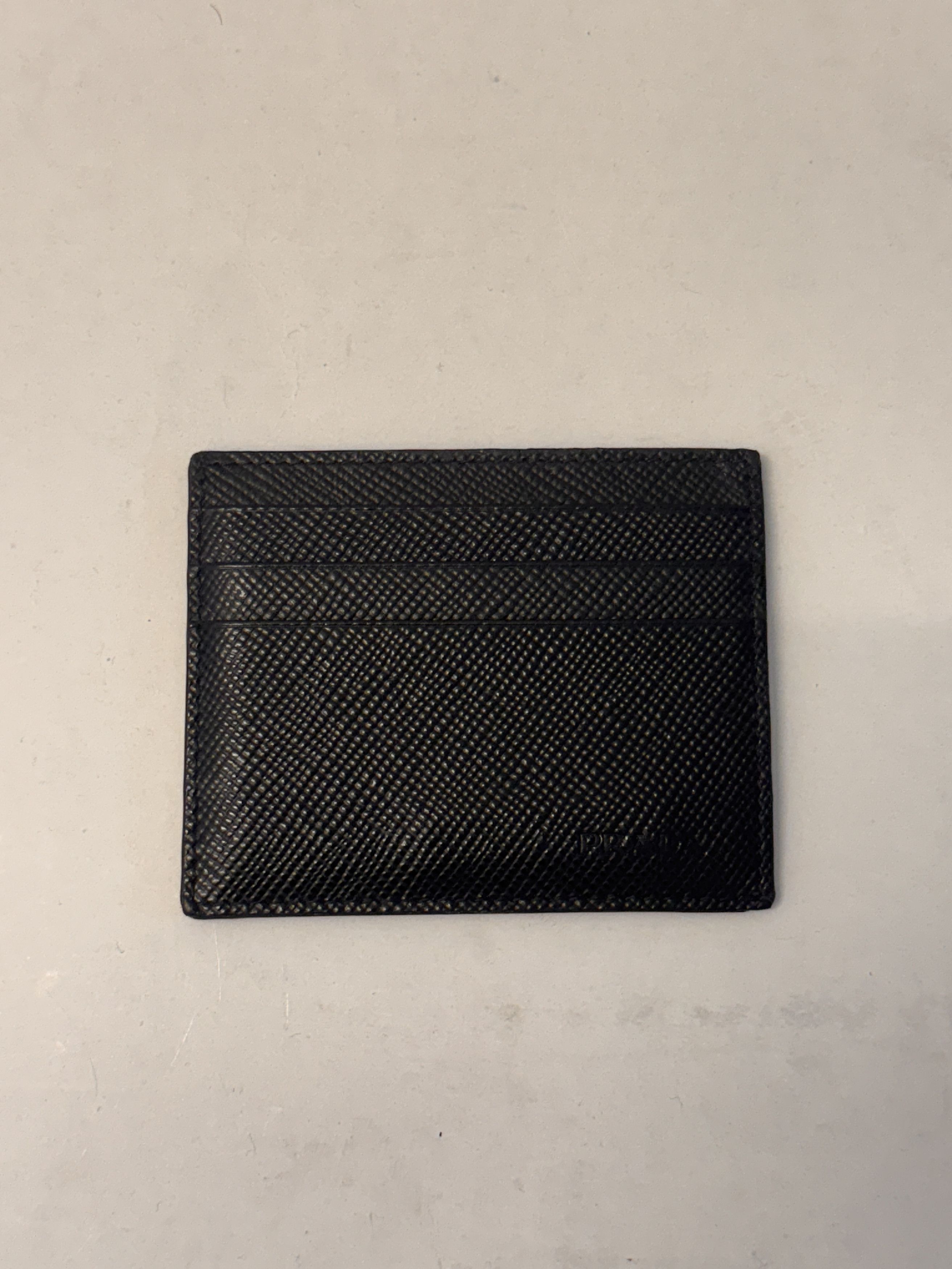 Prada Prada Wallet Cardholder Darklue Saffiano Leather Size ONE SIZE - 2 Thumbnail