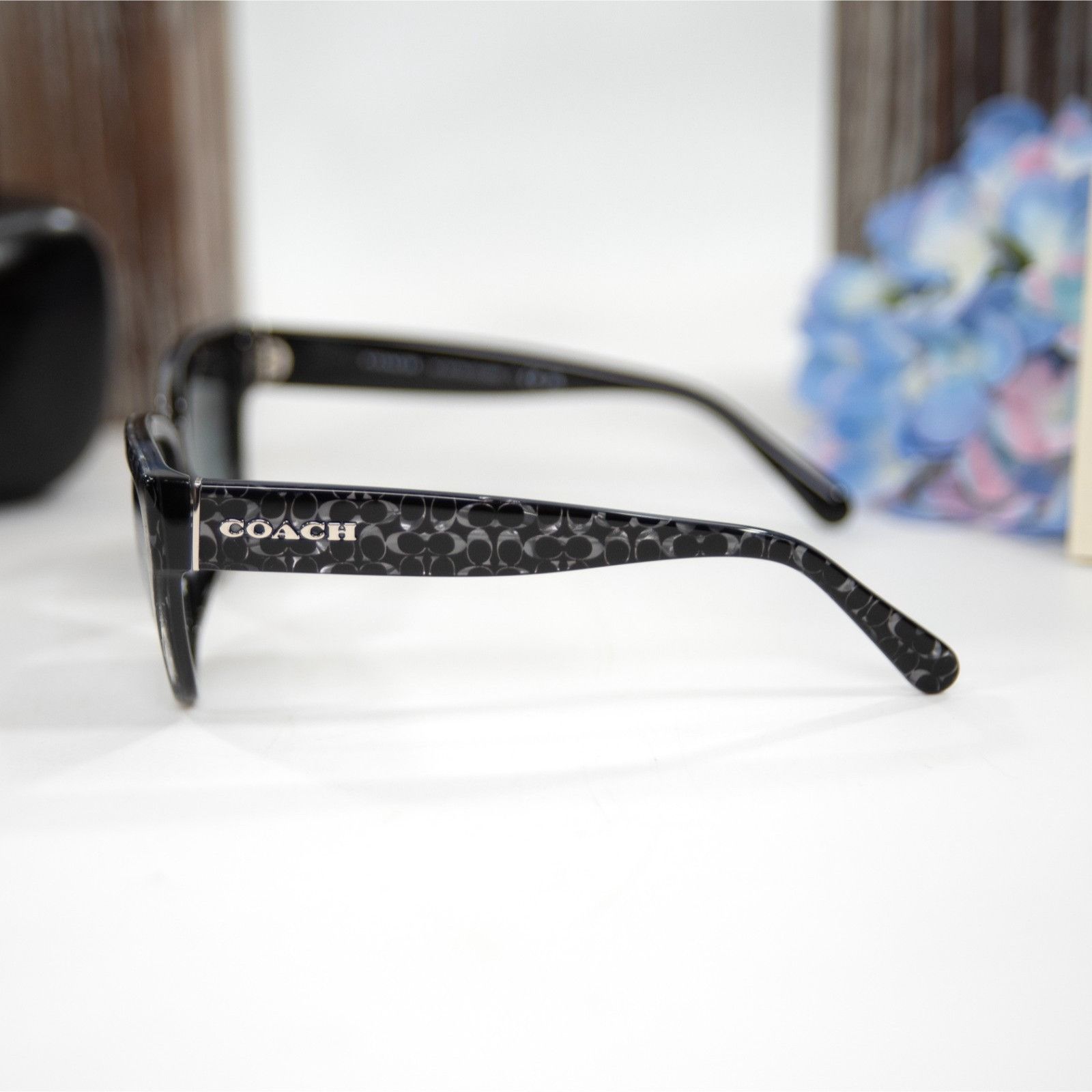 Coach Coach 0HC8379U Grey Pearl Logo Signature Acrylic Metal Sungl Size ONE SIZE - 2 Thumbnail