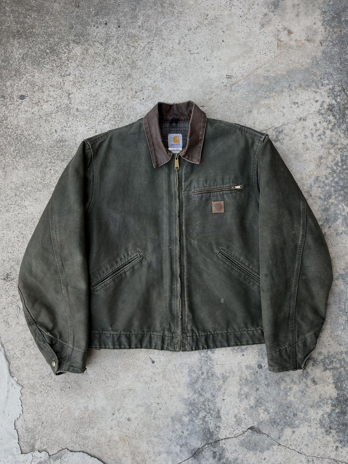 Carhartt Carhartt Jacket Mens Green C26 MOS Canvas Arctic Quilt
