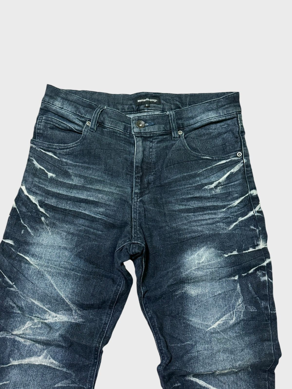 Designer × Japanese Brand × Vintage Vtg Semantic Design J Curve Legs Claw Mark Acid Wash Denim Size US 28 / EU 44 - 3 Thumbnail