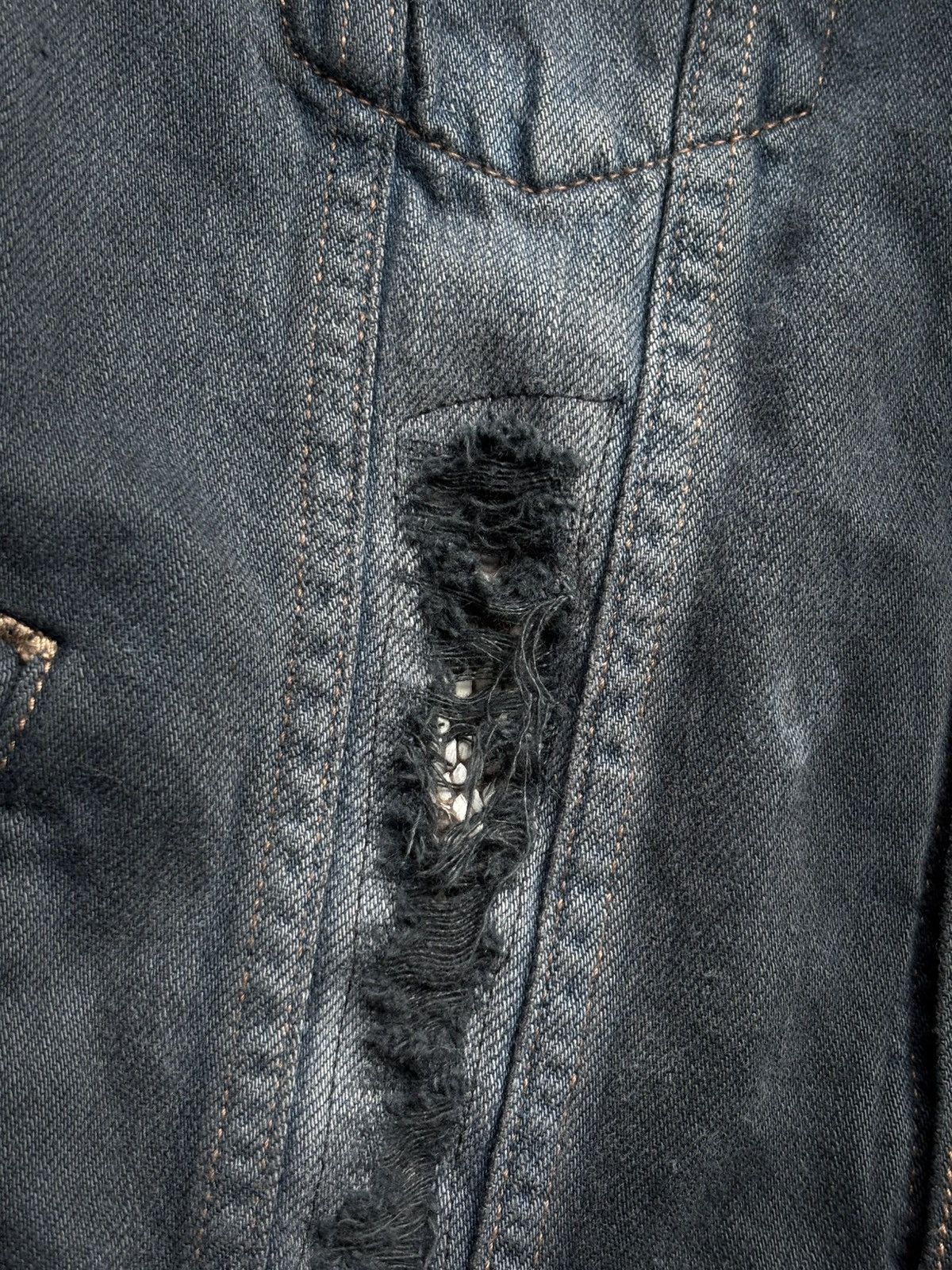 GOSTAR DE FUGA Heart market fur denim jacket Size US XS / EU 42 / 0 - 7 Thumbnail