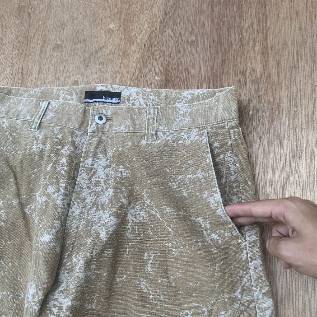 In The Attic 💥 STEALS💥 IN THE ATTIC TROUSERS ACID WASH CARGO RARE PANTS Size US 31 - 4 Thumbnail