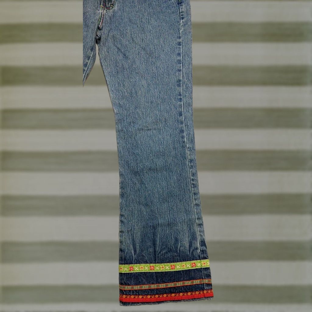 Denime Outlaw Jeans Womens 7 Blue Denim Light Wash High Rise 5-Pocket Retro Hippie 90s USA Shirt? Size 27" / US 4 / IT 40 - 1 Thumbnail