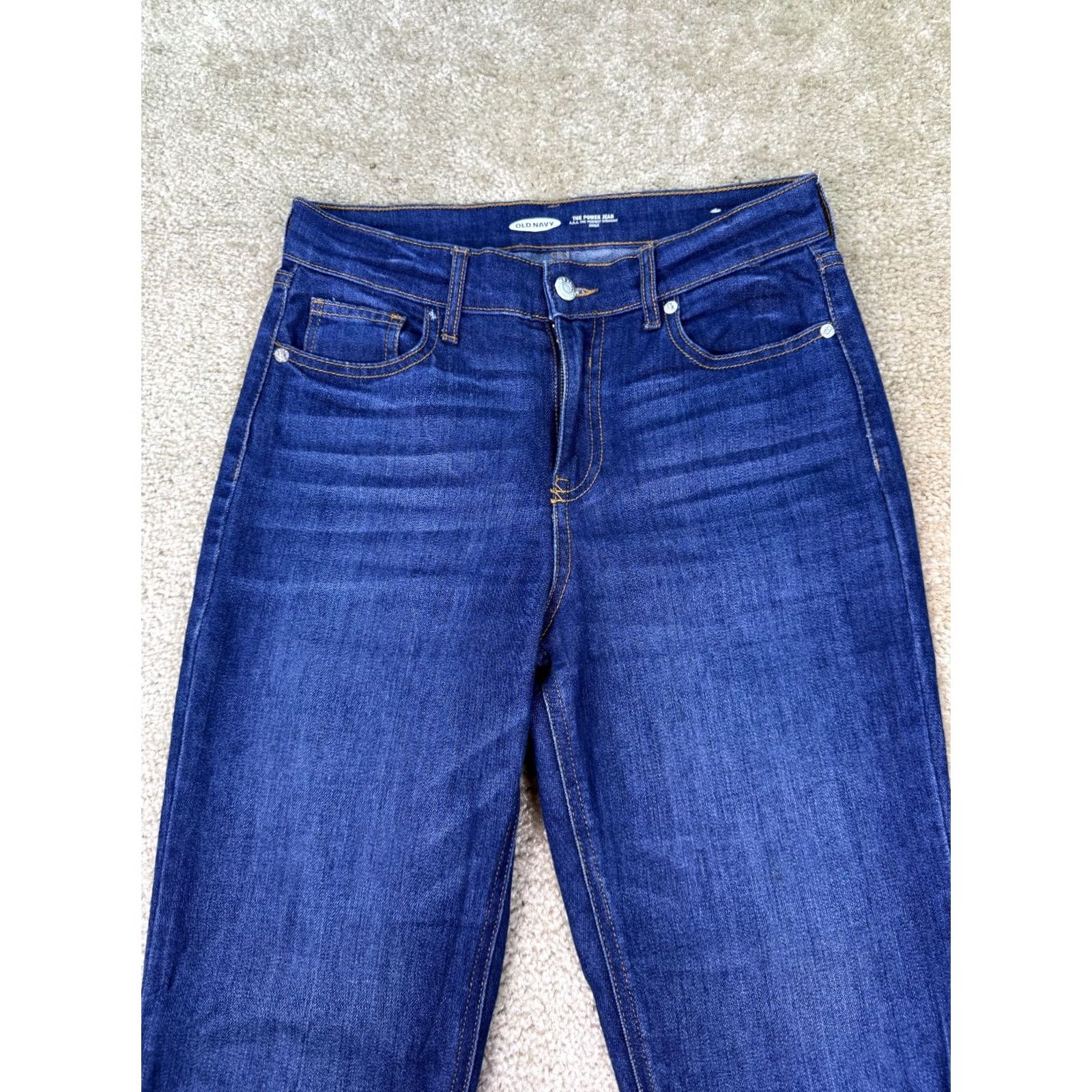 Old Navy Old Navy The Power Jean Womens sz 2 Blue Denim Jeans Ankle Raw Hem Size 26" / US 2 / IT 38 - 2 Thumbnail