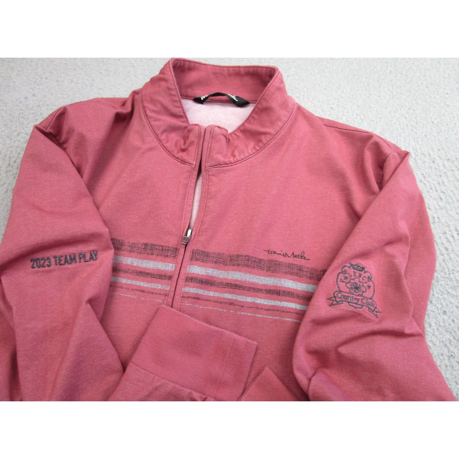 TravisMathew TravisMathew Pullover Mens Large Red Valencia Country Club Golf Quarter Zip 2023 Size US L / EU 52-54 / 3 - 3 Thumbnail
