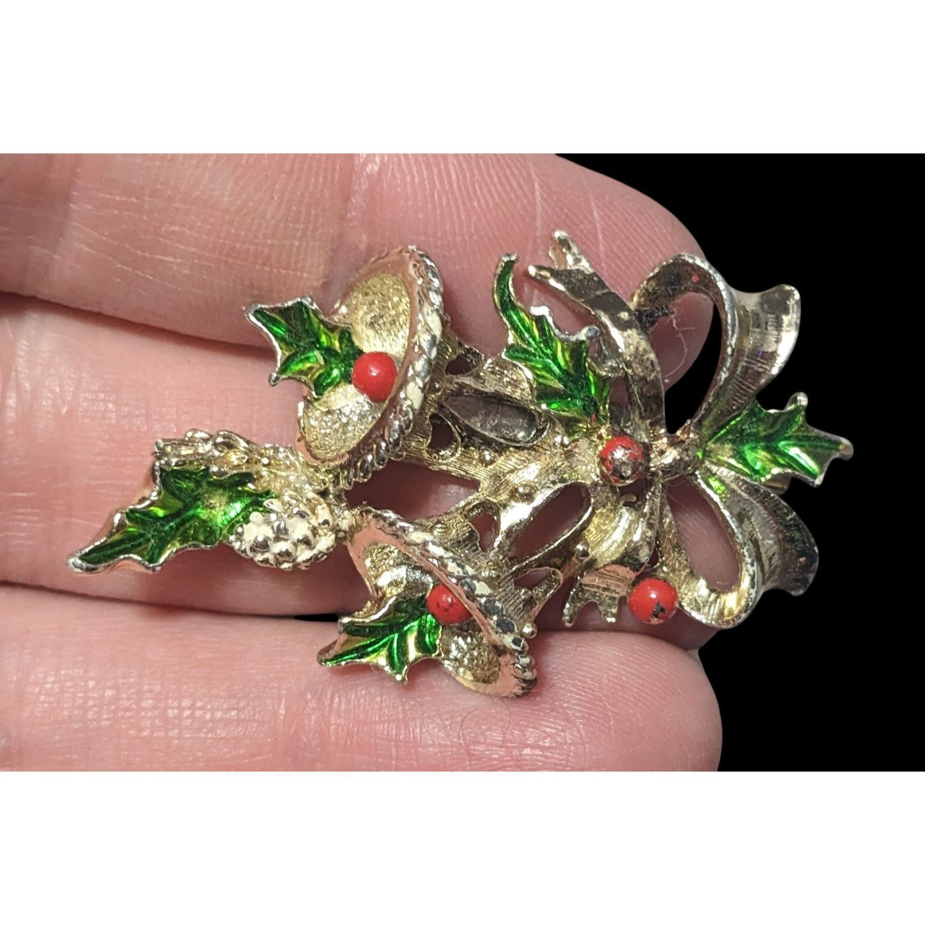 Other Gerry's Vintage Holiday Bell And Holly Brooch Size ONE SIZE - 2 Thumbnail