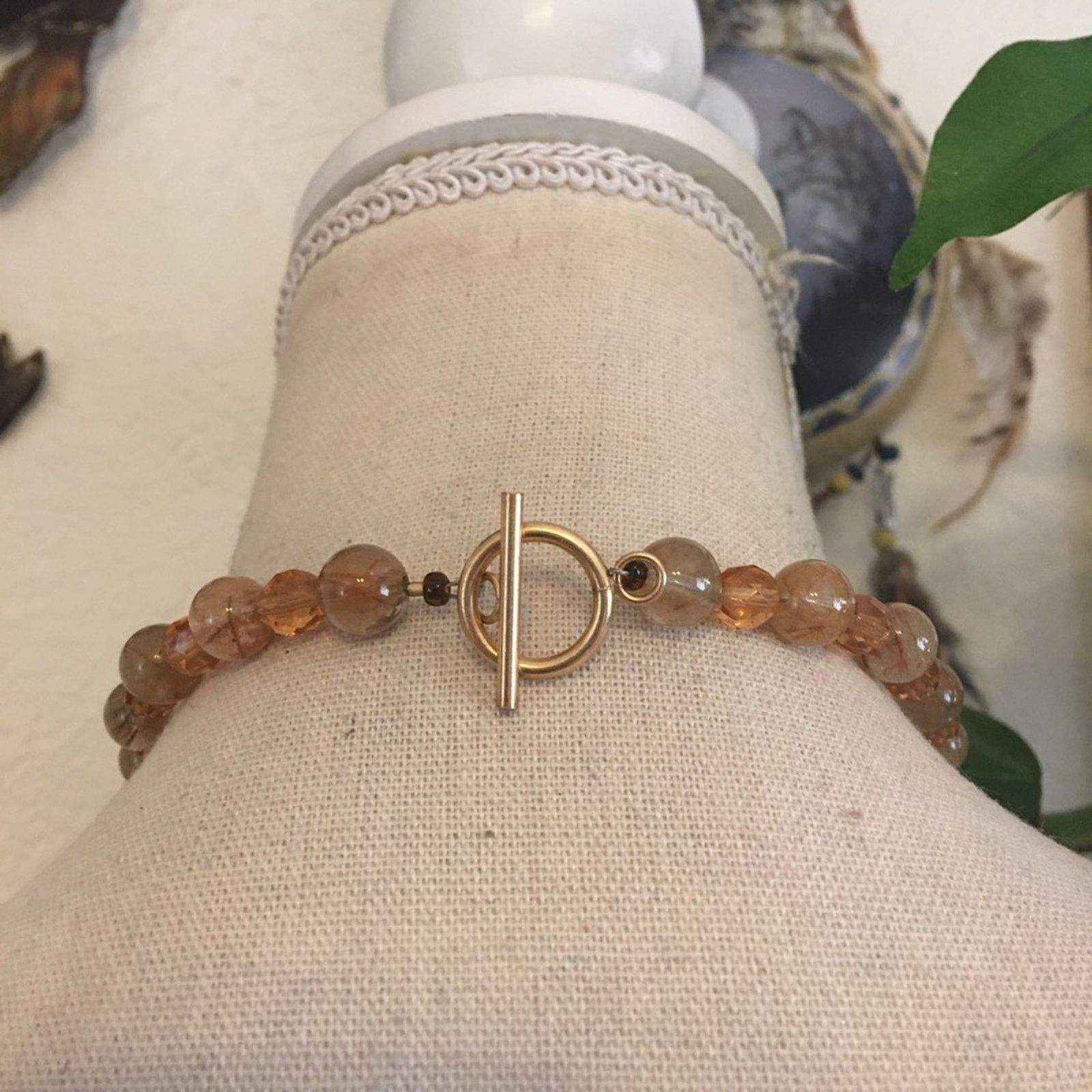 Vintage Vintage faceted natural agate stone necklace Size ONE SIZE - 5 Thumbnail