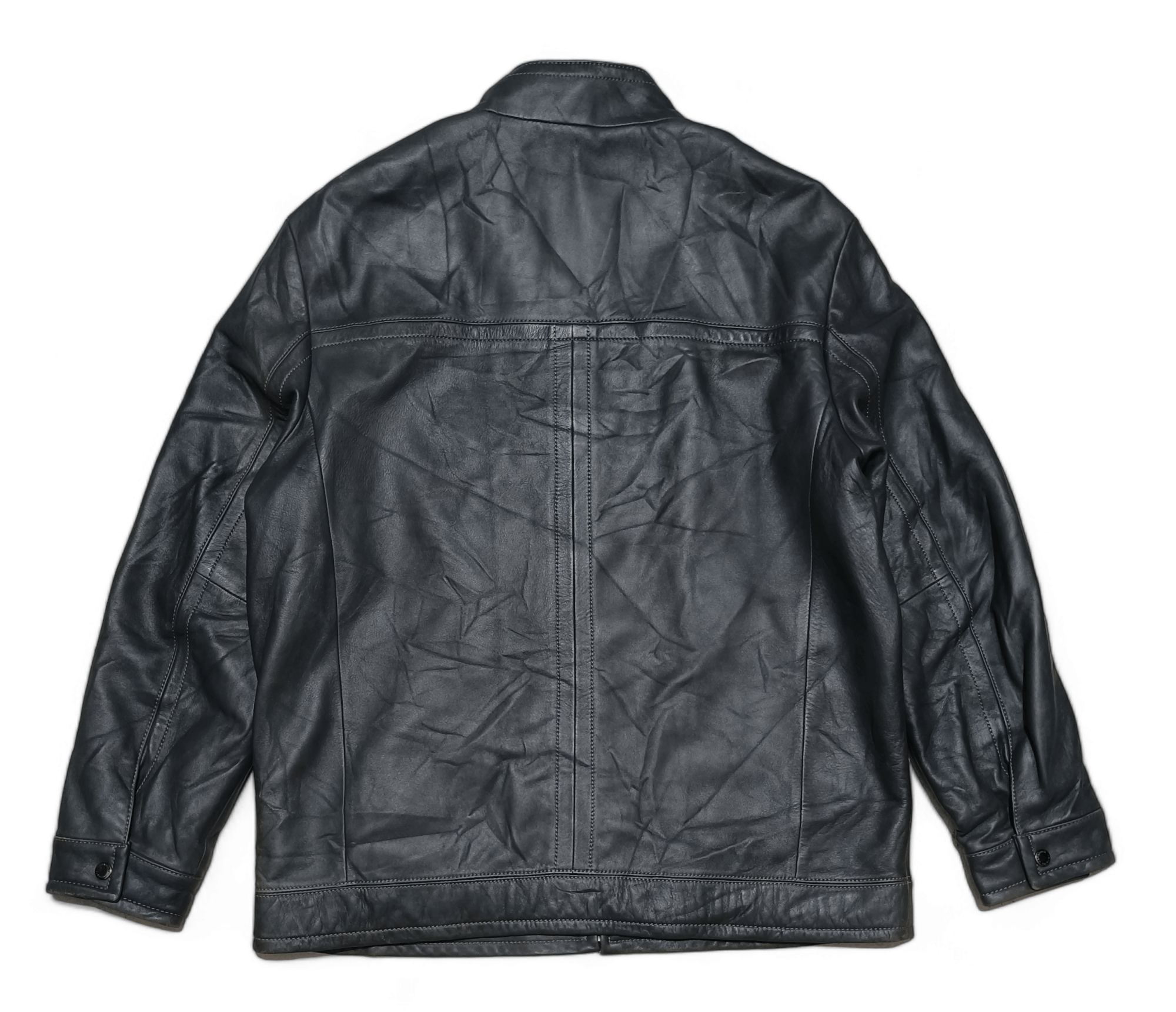 Vintage Vintage CAMBRIDGE MEMBERS Blue Sheepskin Leather Jacket Size US XL / EU 56 / 4 - 2 Thumbnail