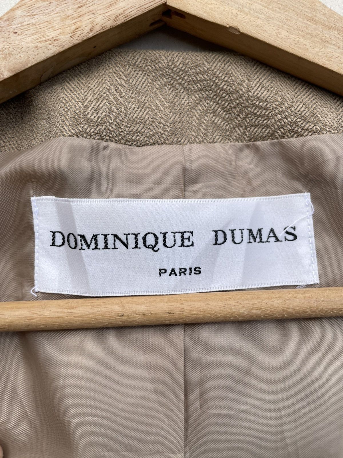 Japanese Brand RARE🔥 Dominique Dumas Paris Beige Jacket with Lace Up Detail Size M / US 6-8 / IT 42-44 - 9 Thumbnail