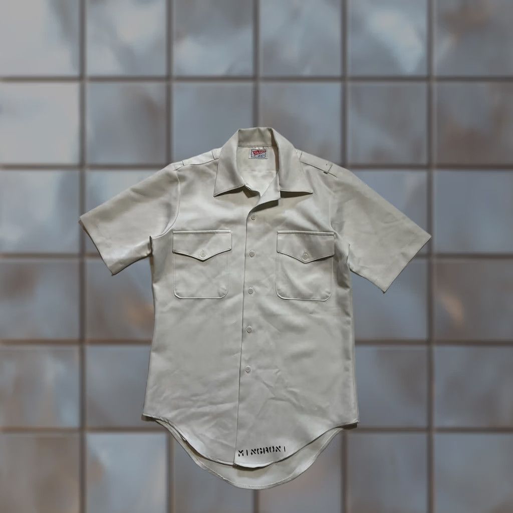 Vintage VINTAGE Sea Eagle USN White S/S Button Front Shirt Sz S 1960s Mens Size US S / EU 44-46 / 1 - 1 Thumbnail