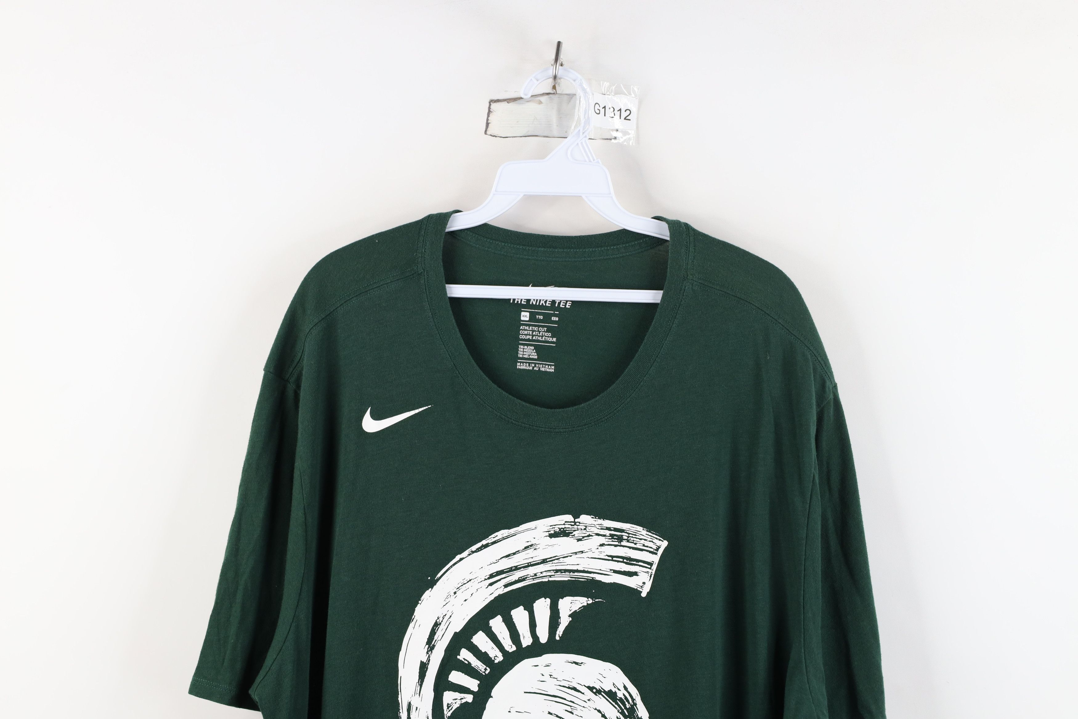 Nike Nike Cut Michigan State University Basketball T-Shirt Size US XXL / EU 58 / 5 - 2 Thumbnail