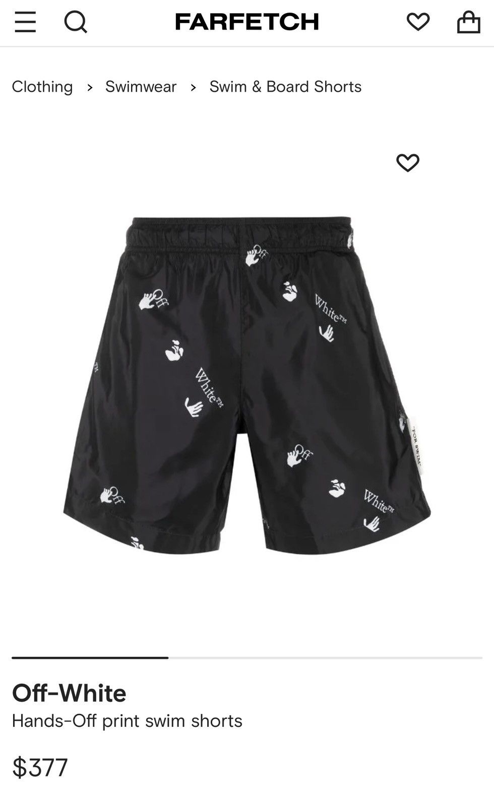 Off-White Off white swim trunks Size US 38 / EU 54 - 1 Thumbnail