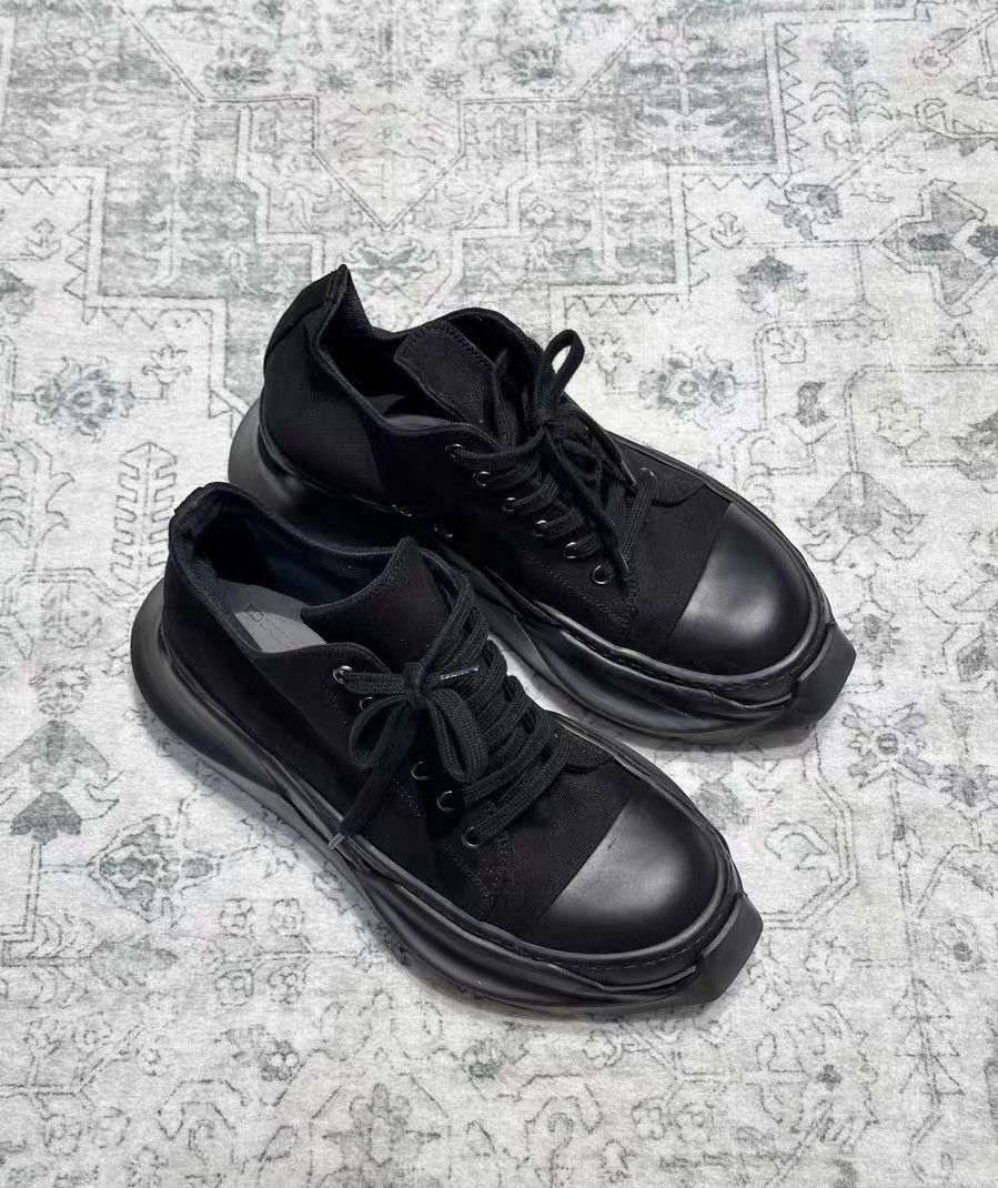Rick Owens Rick Owens Tractor Platform Black Warrior Canvas Sneakers Size US 6.5 / EU 39-40 - 1 Thumbnail