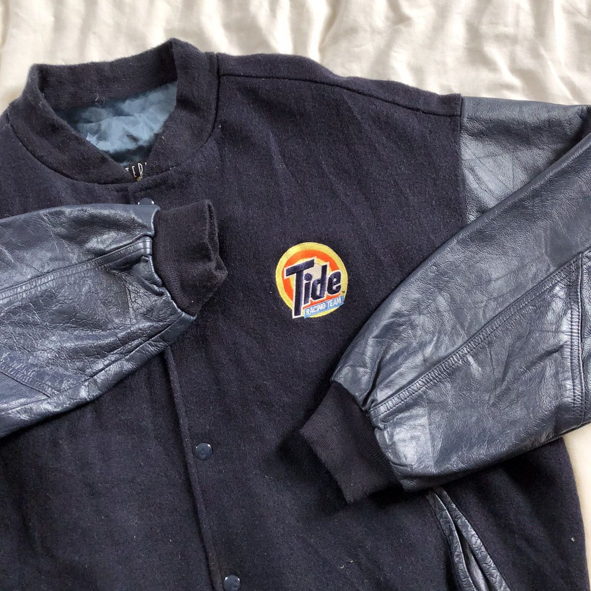 Gear for Sports × NASCAR TIDE Racing Nice Embroidery Logo Leather Varsity Jacket Size US XL / EU 56 / 4 - 5 Thumbnail