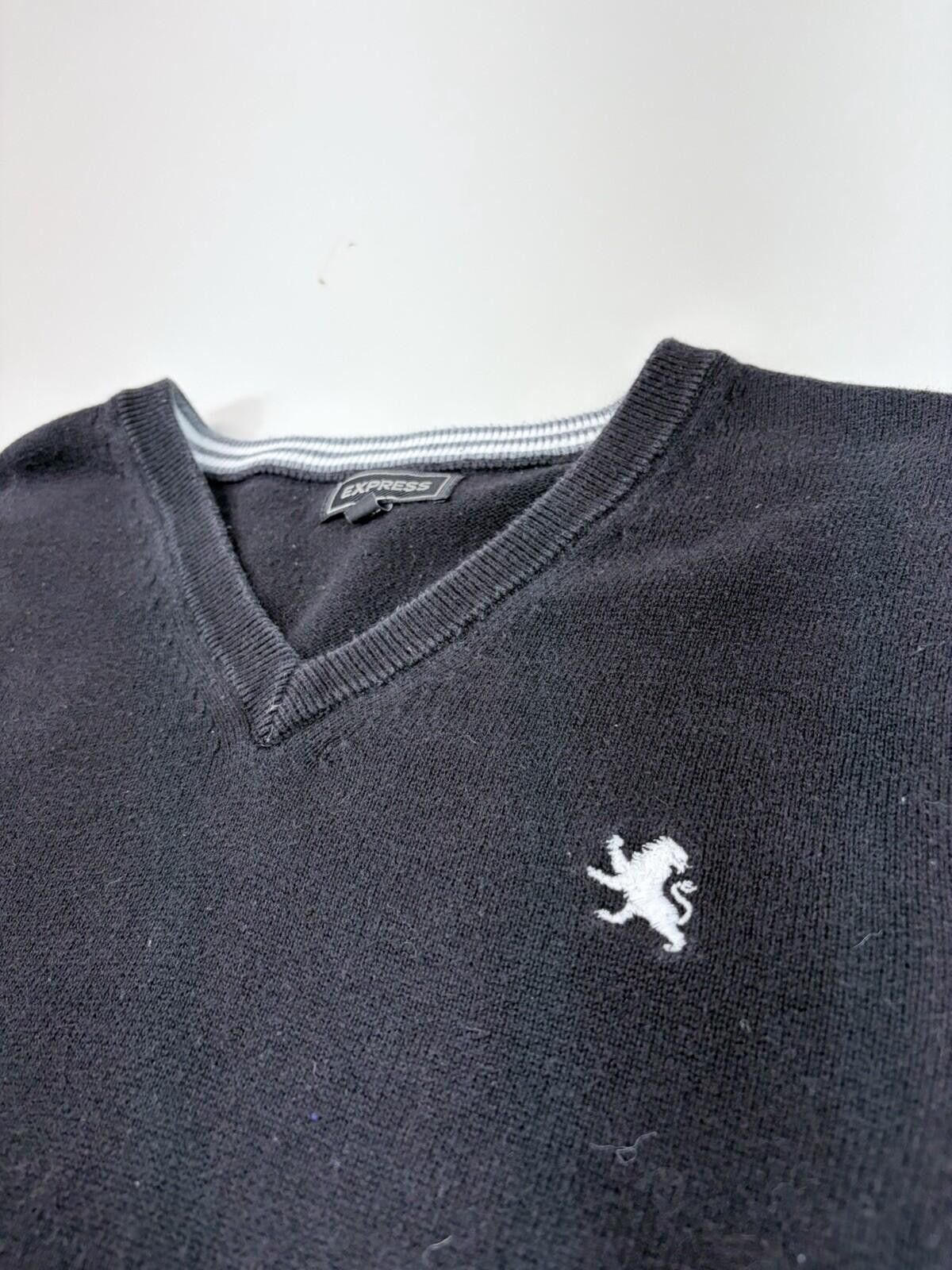 Express Black Express V-neck Sweater Size L Size L / US 10 / IT 46 - 2 Thumbnail