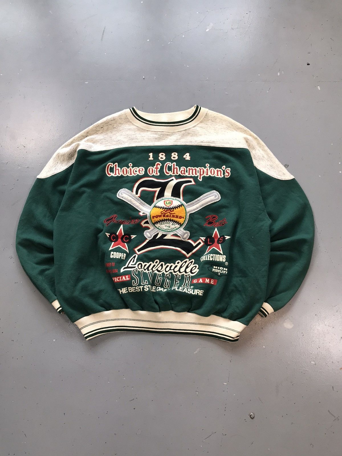 Louisville Slugger × Vintage Vintage Louisville slugger SpellOut baseball ⚾️ sweatshirt Size US XL / EU 56 / 4 - 1 Thumbnail