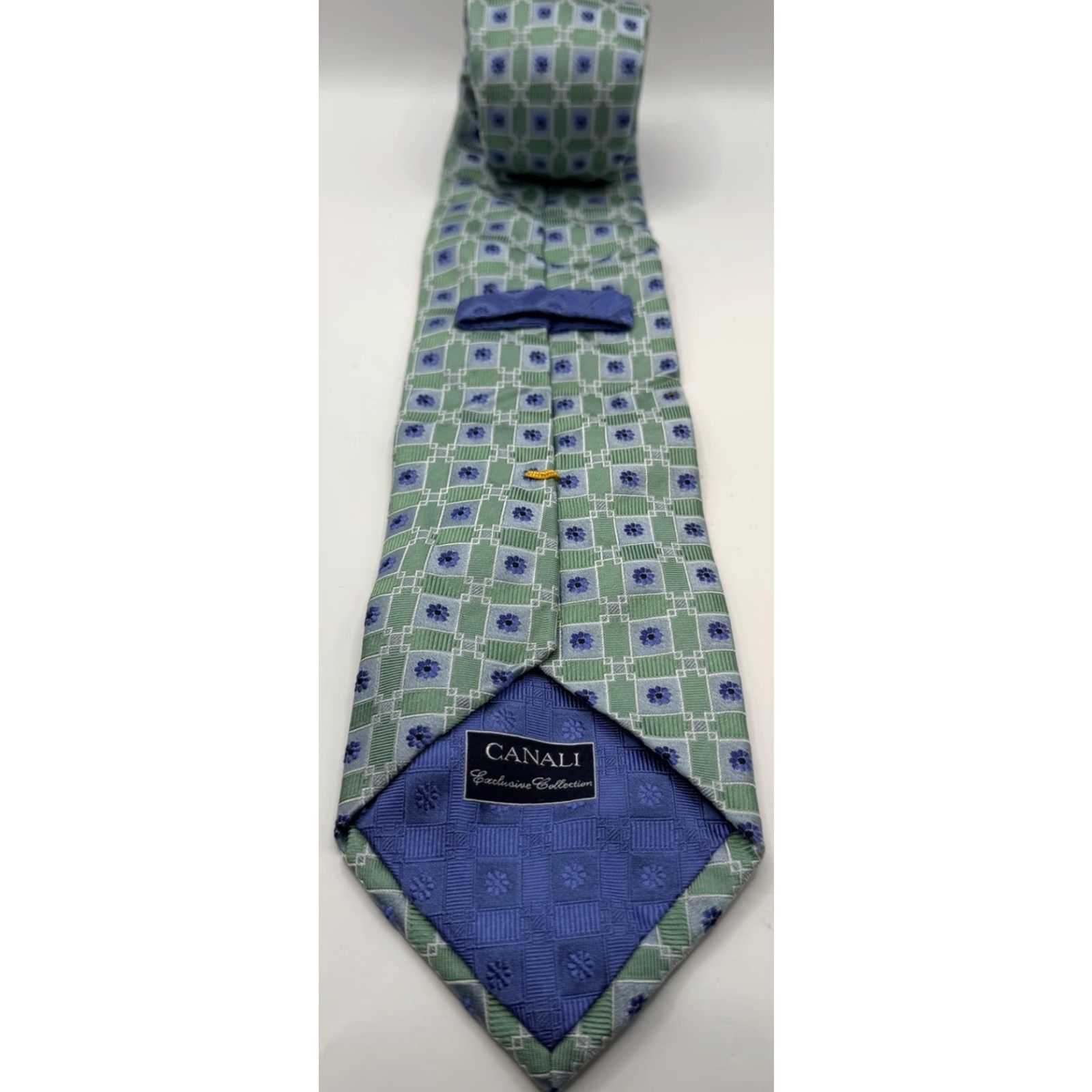 Canali CANALI Neck Tie Geometric Floral 100% Silk Made in Italy Men Multicolor Tie Adults Size Not Specified Size ONE SIZE - 5 Thumbnail