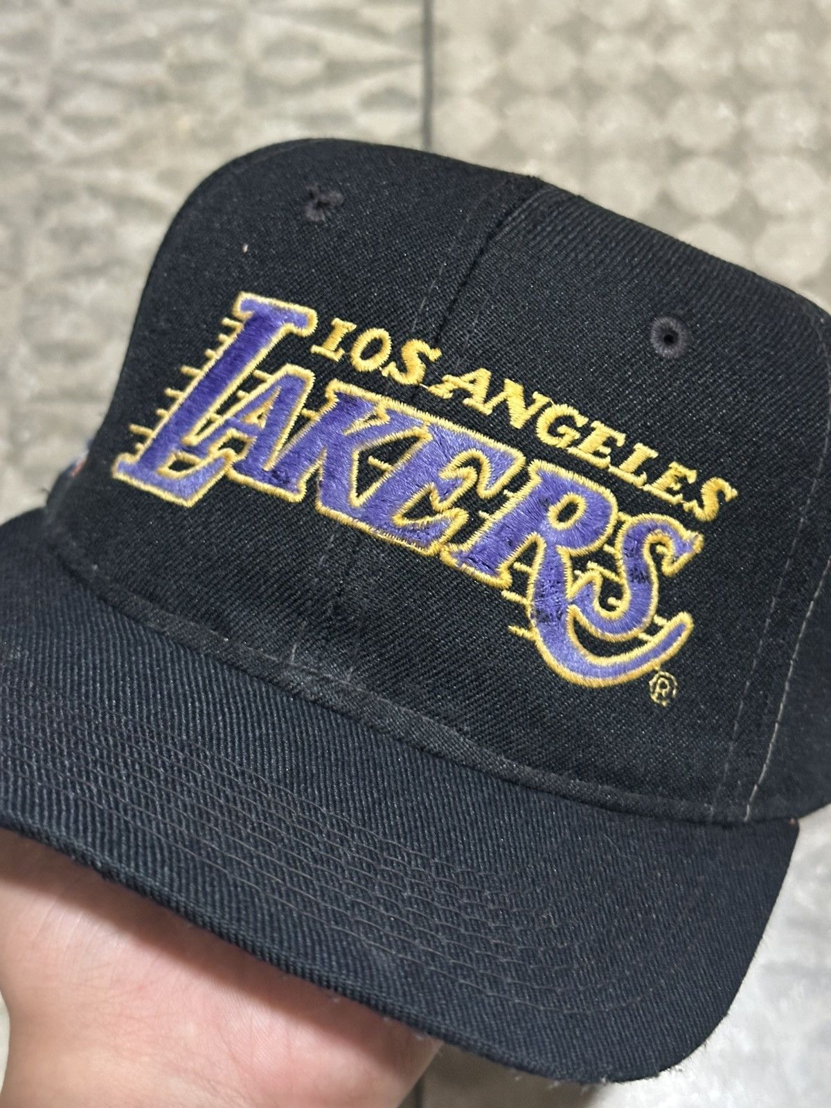 Sports Specialties Vintage Sports Specialties Los Angeles Lakers Motion Hat Size ONE SIZE - 3 Thumbnail