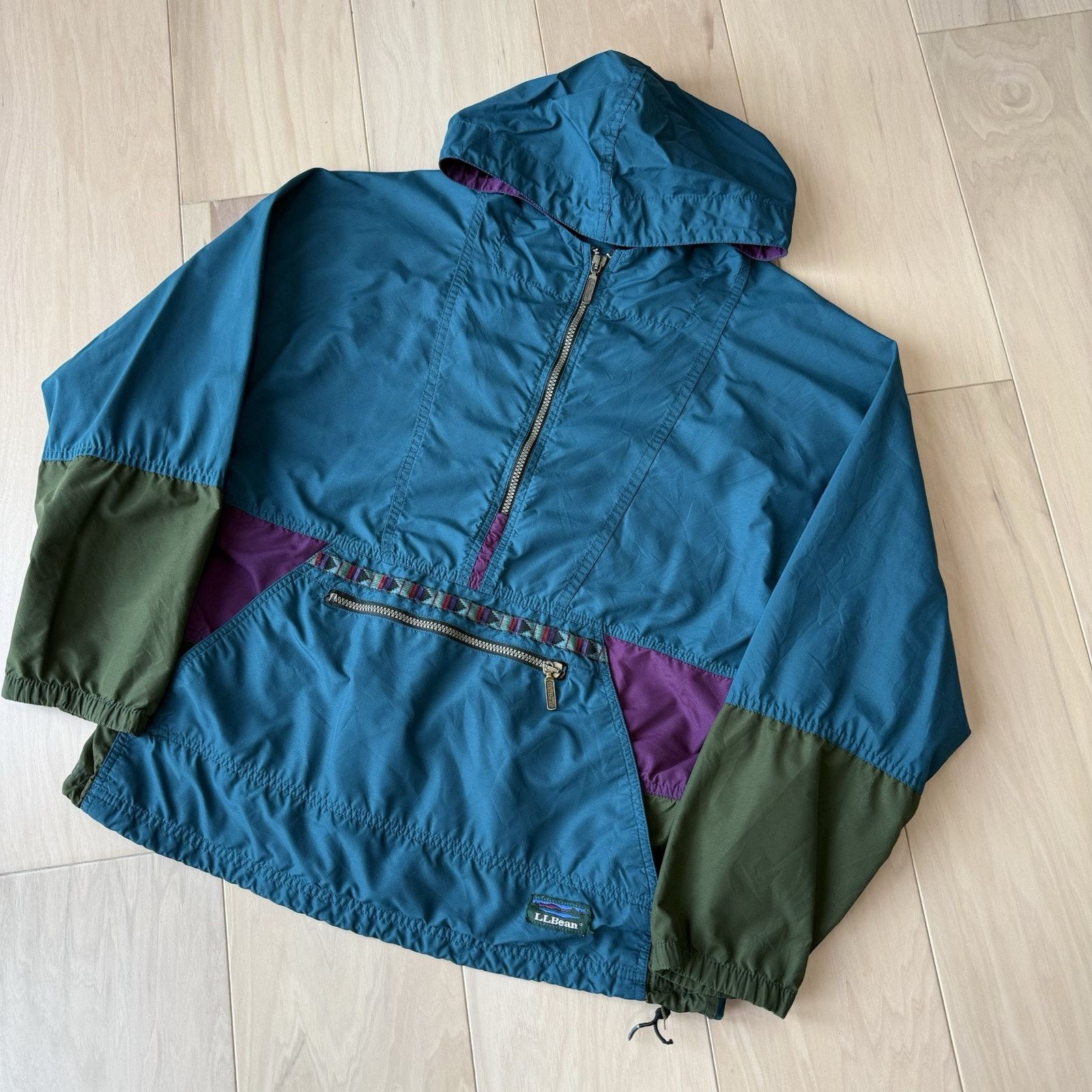 L.L. Bean × Vintage Vintage LL Bean Anorak Medium Teal Purple 90s Windbreaker Size US M / EU 48-50 / 2 - 10 Thumbnail
