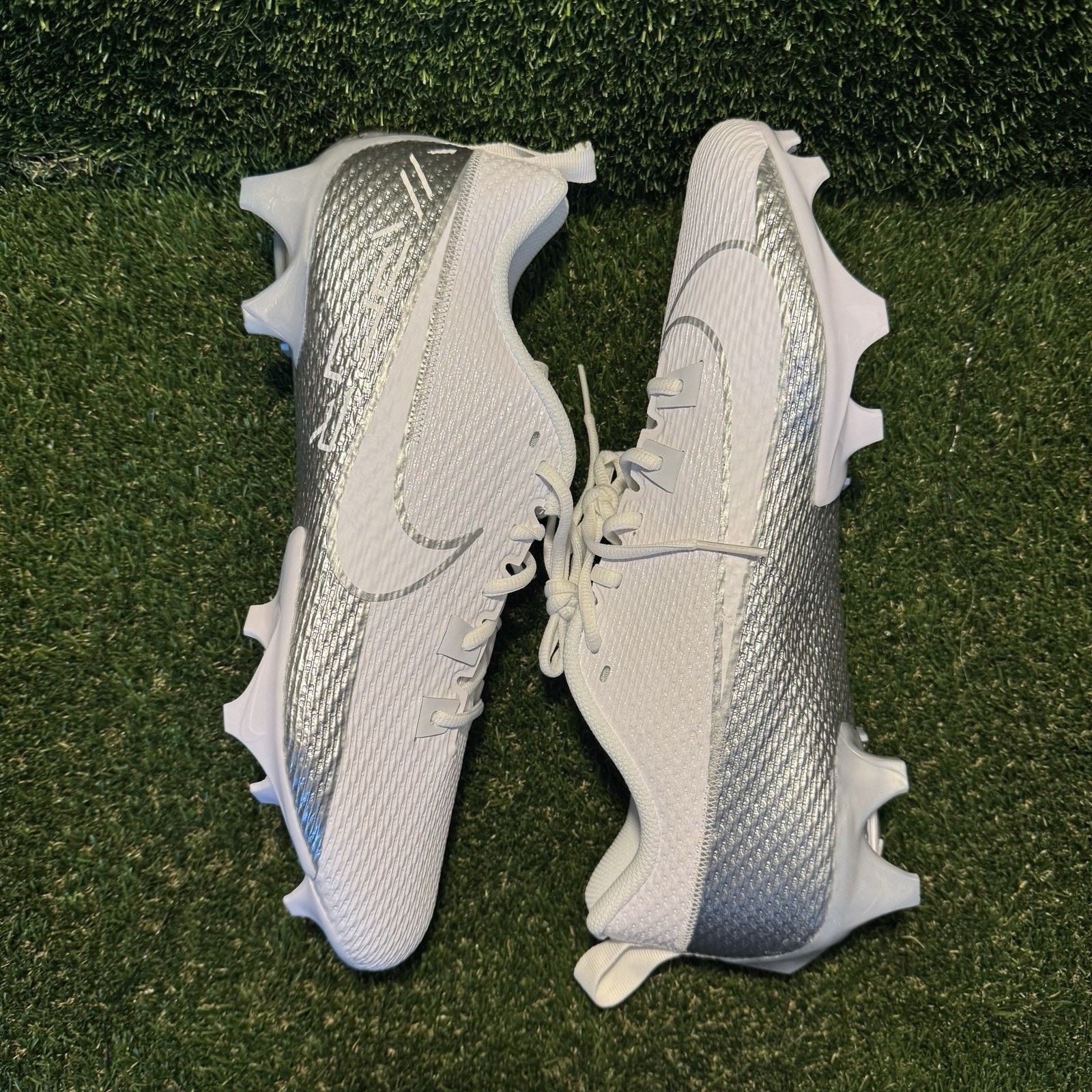 Nike Size 14 - Nike Vapor Edge Speed 360 2 White Metallic Silver Size US 14 / EU 47 - 4 Thumbnail