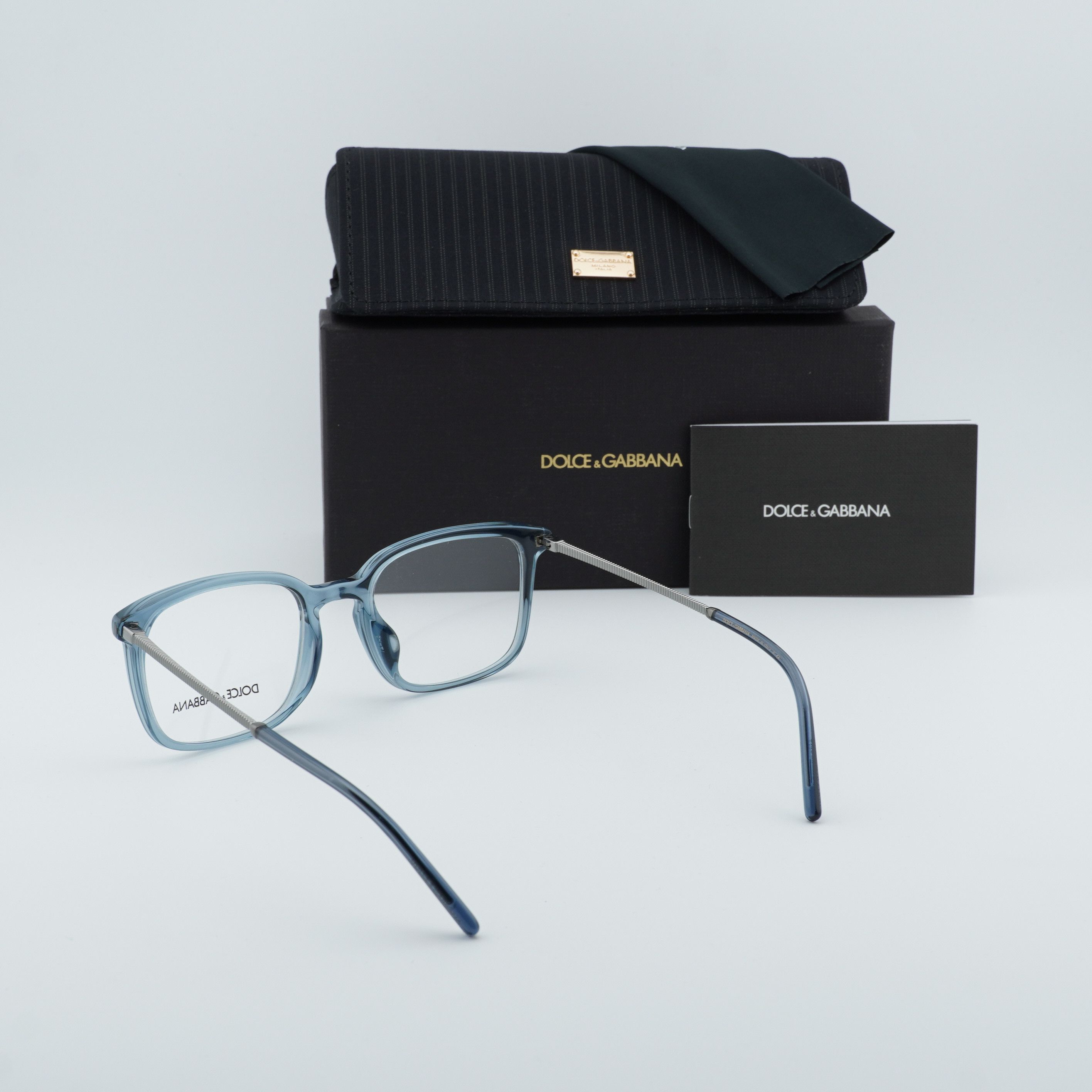 Dolce & Gabbana Dolce & Gabbana DG3349F 3040 Eyeglasses Rectangle Blue Size ONE SIZE - 10 Thumbnail