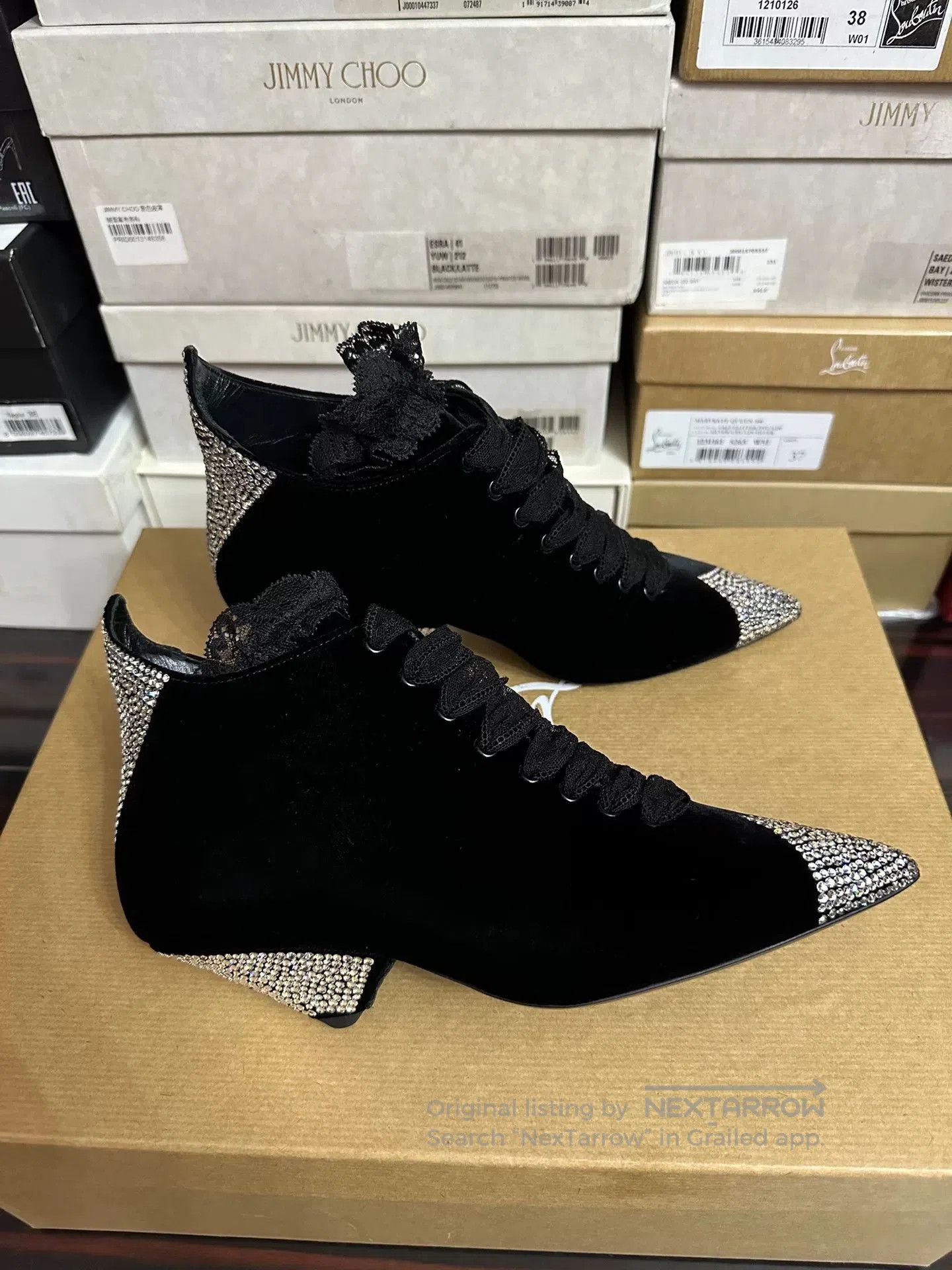 Saint Laurent Paris Saint Laurent YSL 2018 Runway Lace Ribbon Heels. Size US 5 / IT 35 - 2 Thumbnail