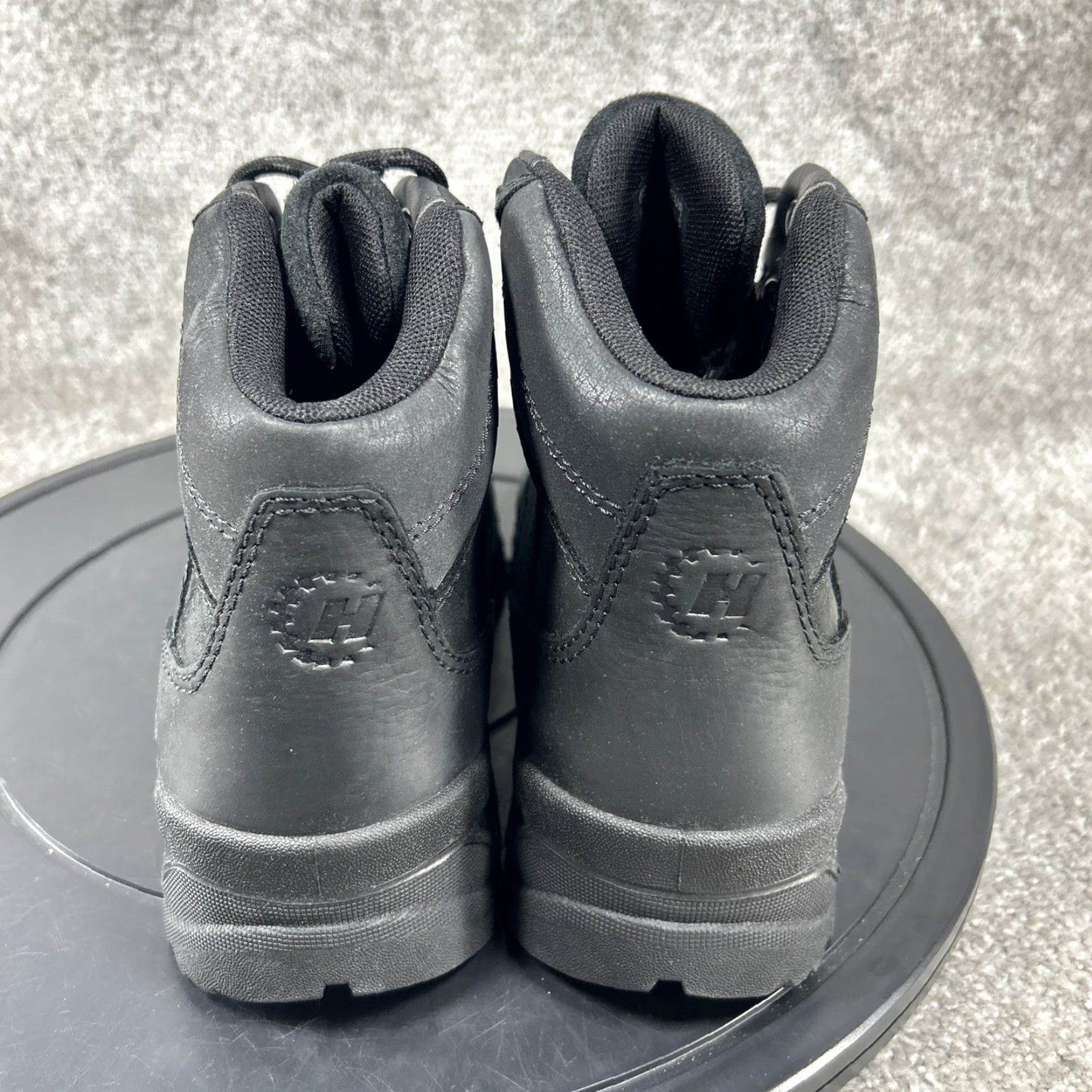 Vintage Hytest Boots Men Size 5.5 Wide Knock Steel Toe Work Black Leather Slip Resistant Size US 5.5 / EU 38 - 5 Thumbnail