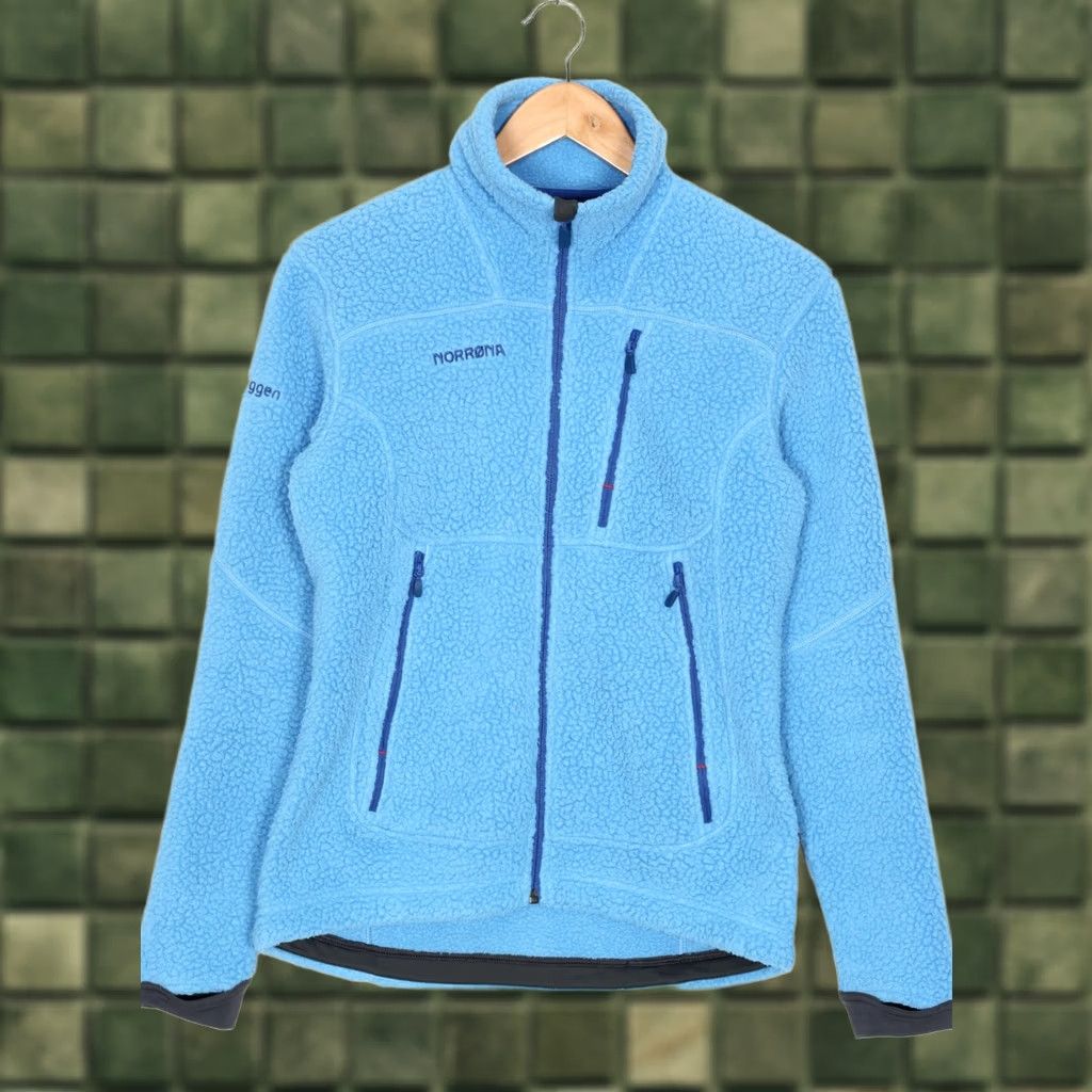 Vintage NORRONA Trollveggen Fleece Jacket Women M Blue MJ5739 Size M / US 6-8 / IT 42-44 - 1 Thumbnail