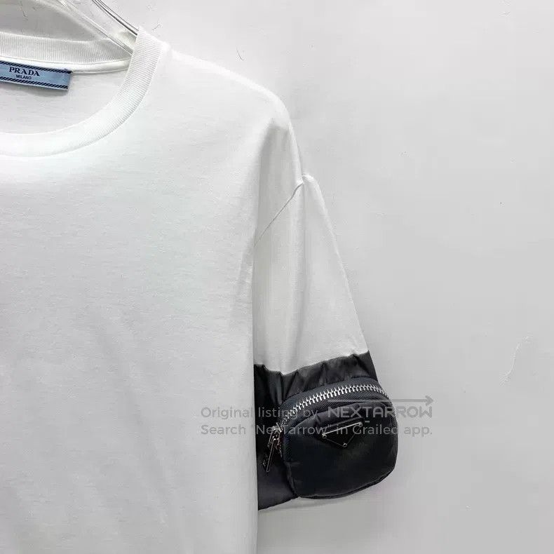 Prada Prada White pocket triangle cotton round-neck short-sleeve Size US XS / EU 42 / 0 - 3 Thumbnail