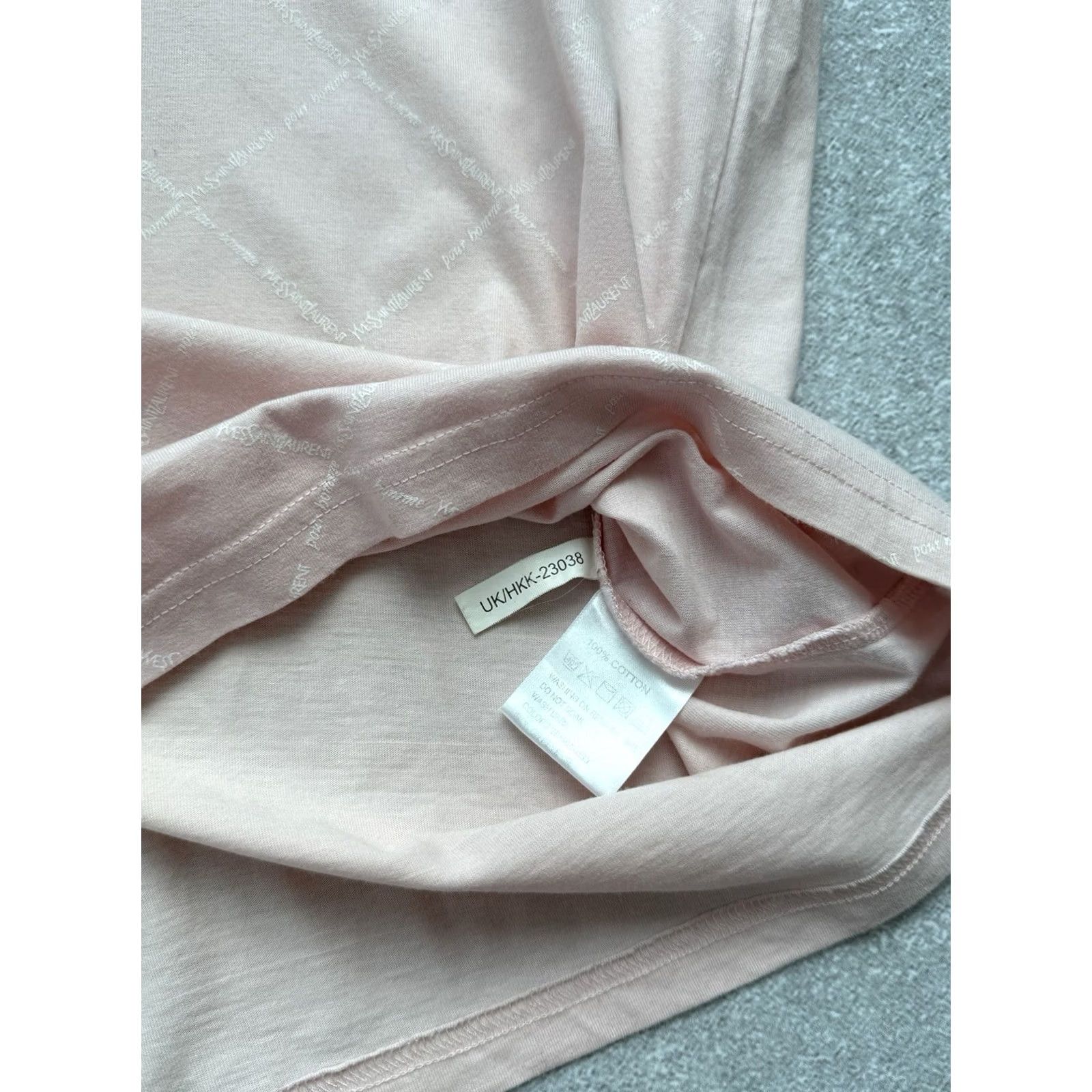 Yves Saint Laurent VINTAGE Yves Saint Laurent YSL Monogram T-Shirt Crew Neck Short Sleeve Men L Peach 90s Designer Luxury Size US L / EU 52-54 / 3 - 7 Thumbnail