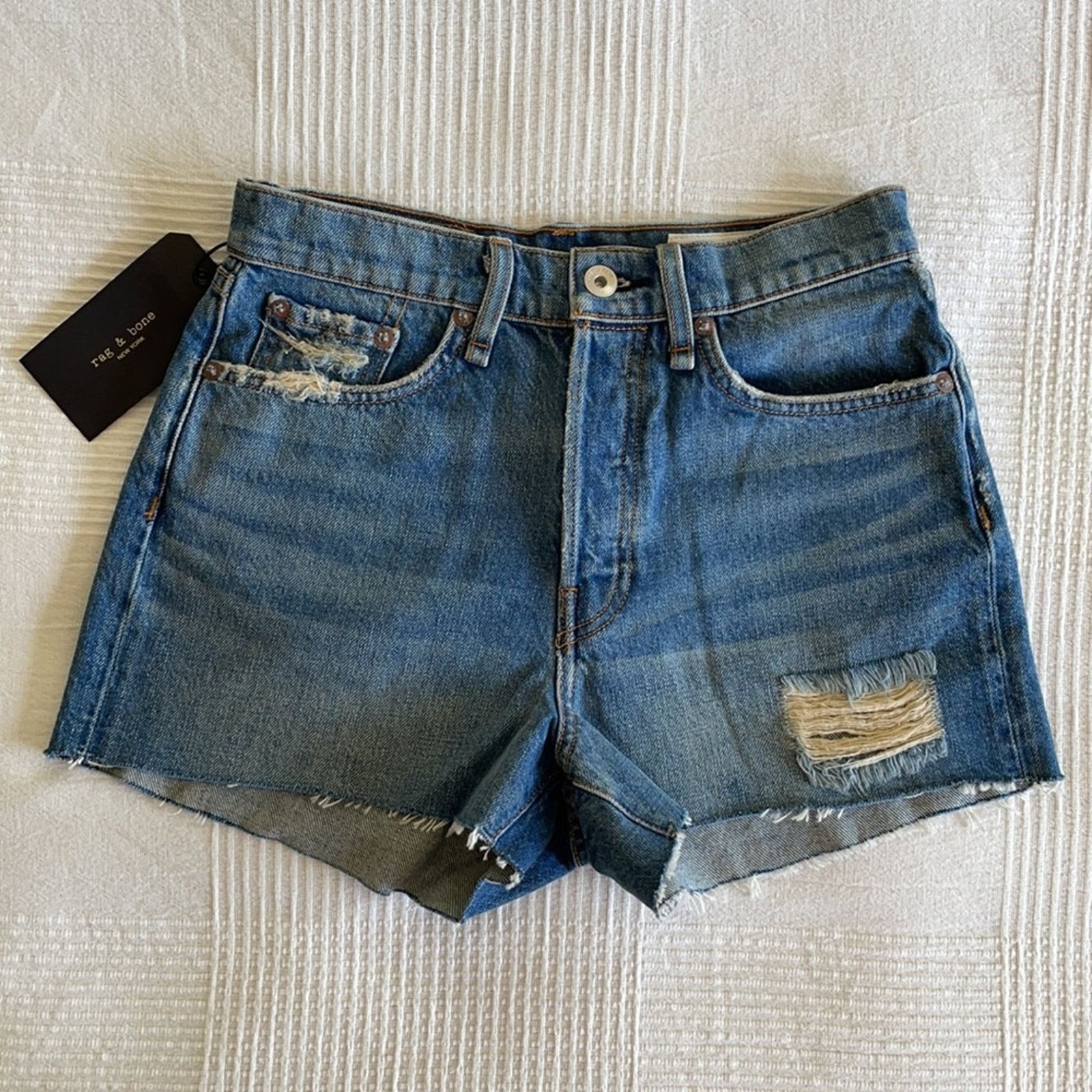 Rag & Bone rag & bone Maya High Rise Jean Shorts Size 24" / US 00 / IT 34 - 3 Thumbnail