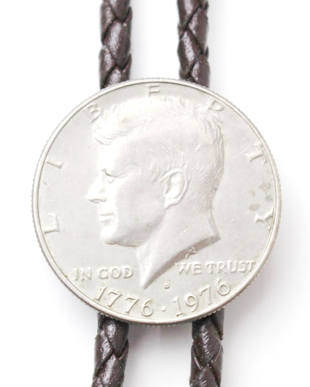 Vintage 1976 BICENTENNIAL KENNEDY HALF DOLLAR BOLO TIE Size ONE SIZE - 1 Thumbnail