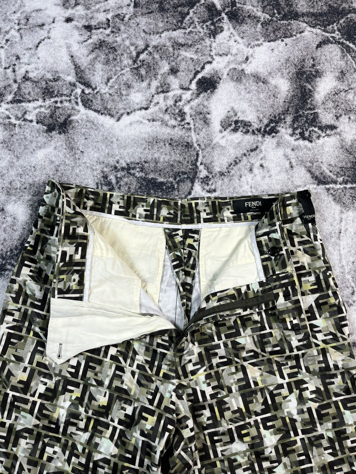 Fendi Fendi FF Monogram Shorts Green 48 Italy Size US 34 / EU 50 - 10 Thumbnail