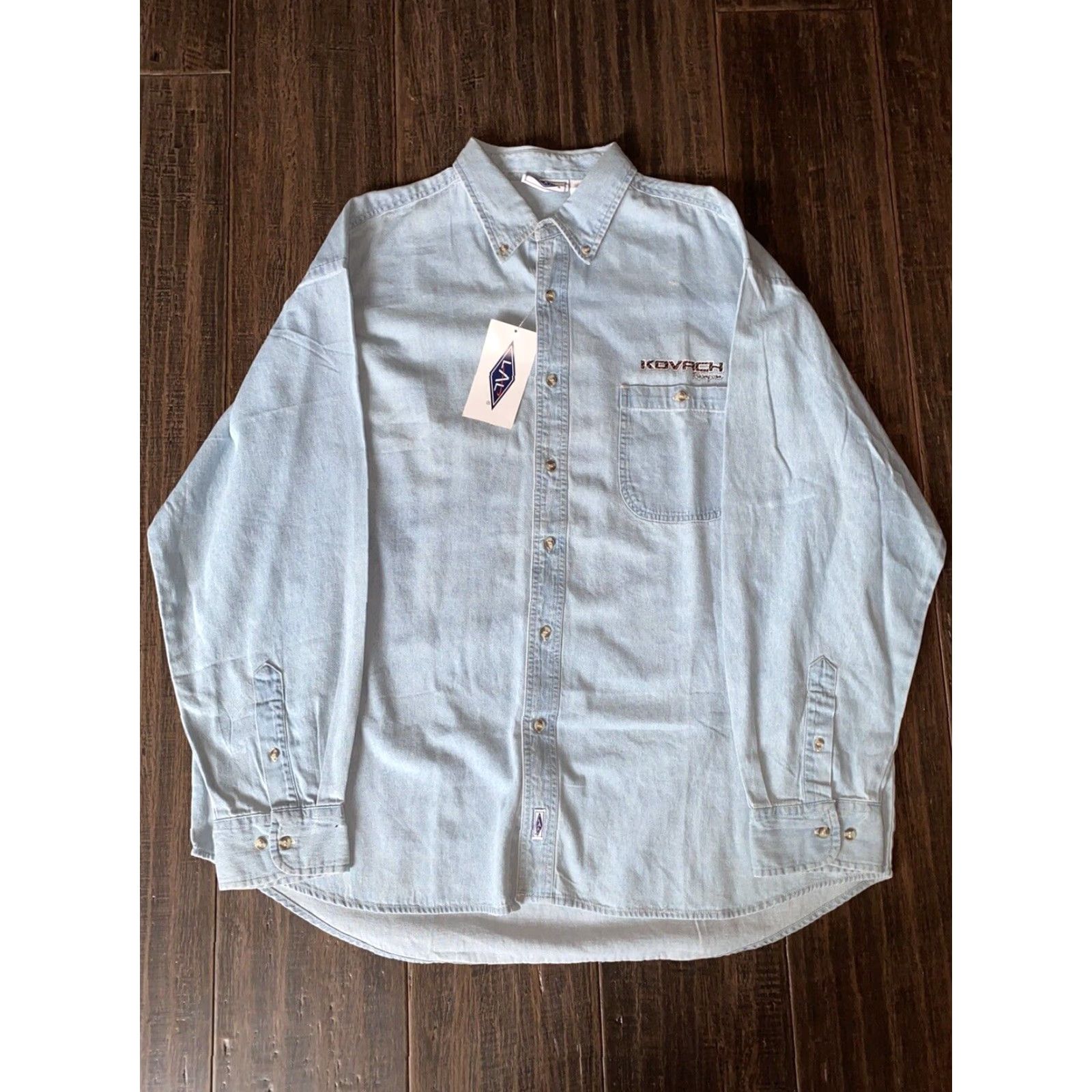 Vintage LAL Kovach Euphoric Energy Button-Down Shirt Mens 2XL Blue Racing Size US XXL / EU 58 / 5 - 2 Thumbnail