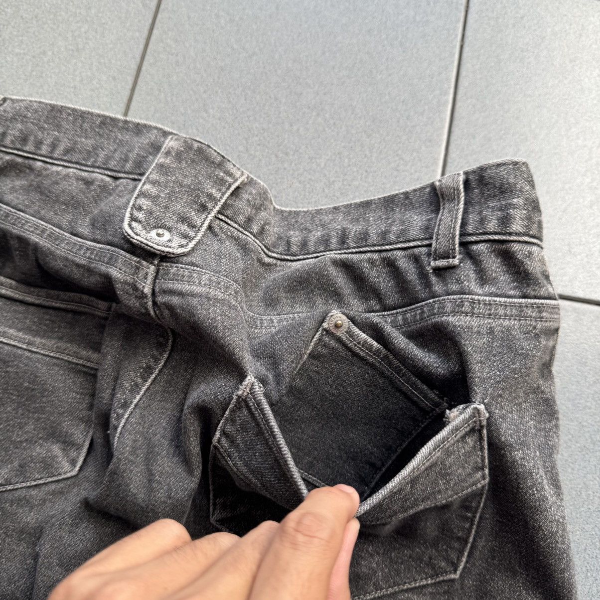 Katharine Hamnett London Vintage Katharine Hamnett Utility Zipper Leg Punk Jeans Size US 29 - 11 Thumbnail