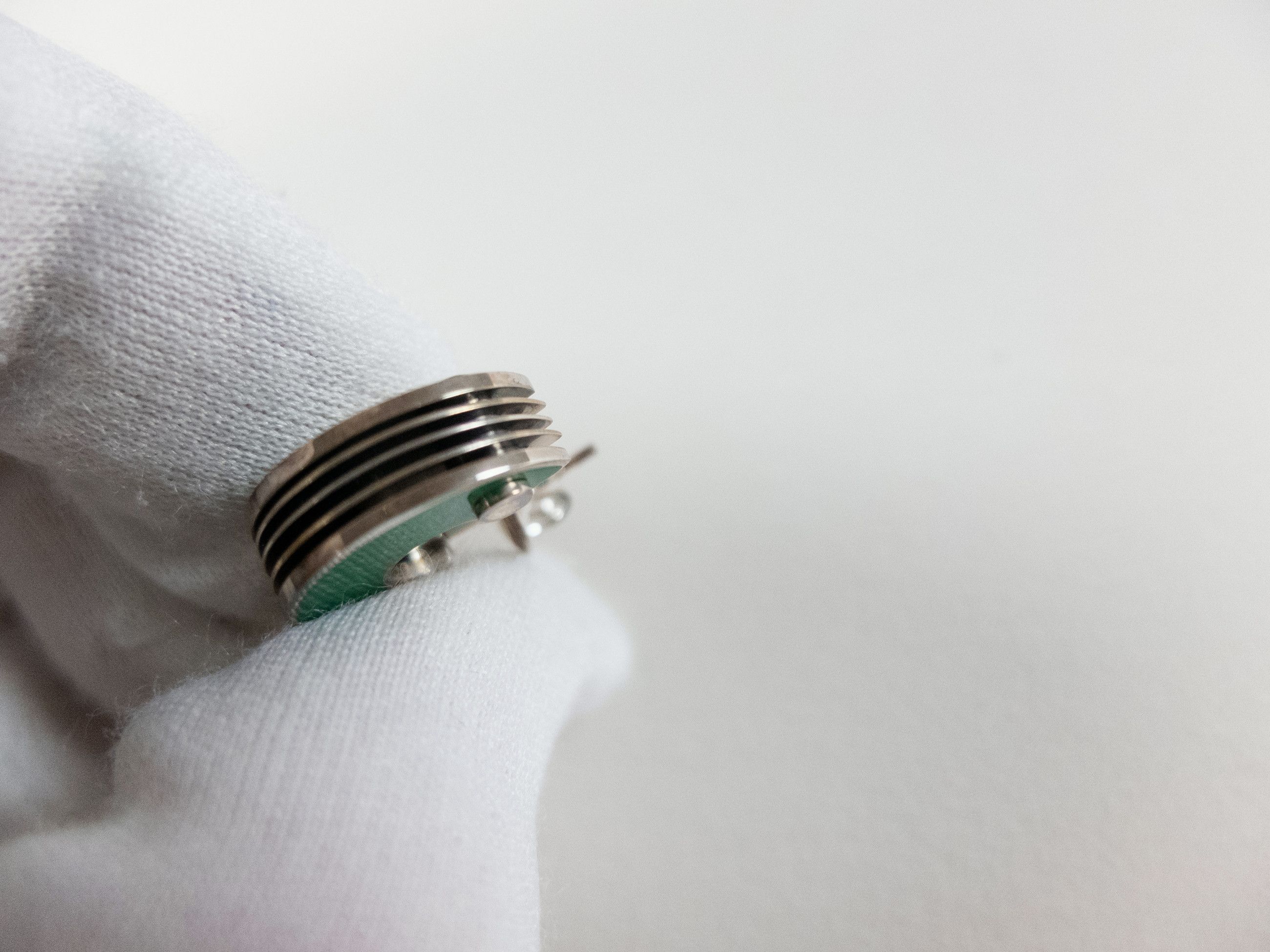Bottega Veneta BOTTEGA VENETA Bolt round green Sterling silver earrings q Size ONE SIZE - 5 Thumbnail