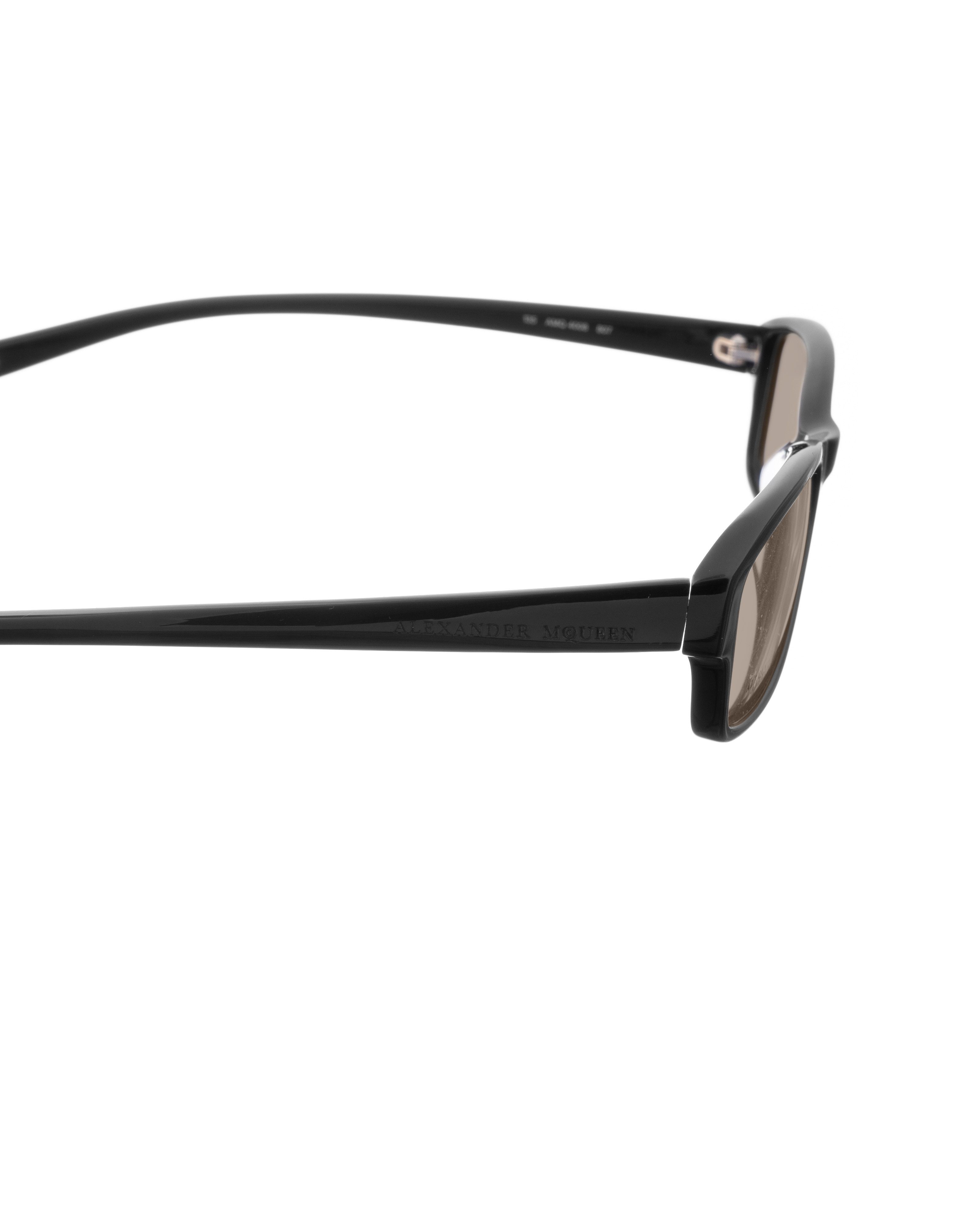 Alexander McQueen Alexander McQueen '90s Black Classic Rectangle Sunglasses Size ONE SIZE - 2 Thumbnail
