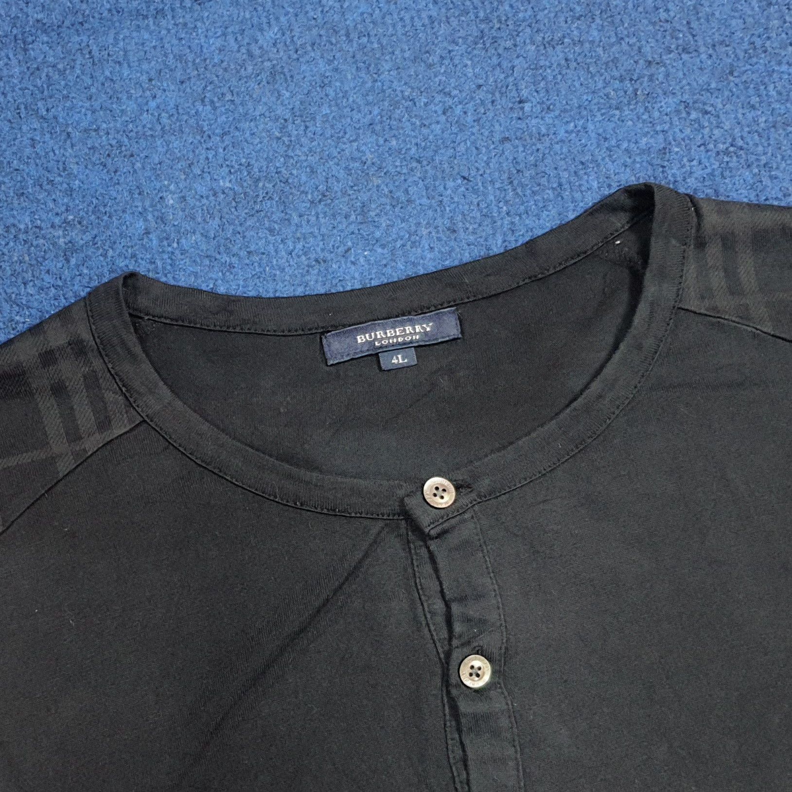 Burberry Vintage Burberry London Button Tshirt C285N9 Size US XL / EU 56 / 4 - 4 Thumbnail