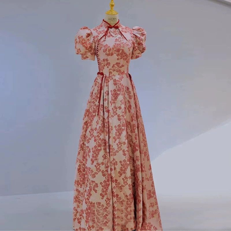 Other Elegant XL Chinese-Inspired Brocade Dress – Cherry Blossom Size XL / US 12-14 / IT 48-50 - 1 Thumbnail
