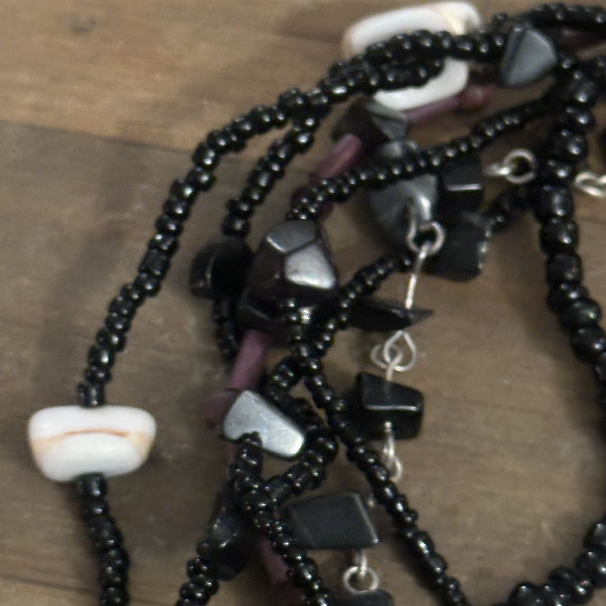 Other Multi strand black seed bead and shell necklace Size ONE SIZE - 6 Thumbnail
