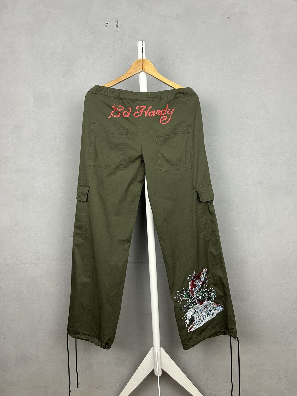 Ed Hardy CRAZY Ed hardy Cargo Pants Baggy joggers big Logo Size US 31 - 1 Thumbnail