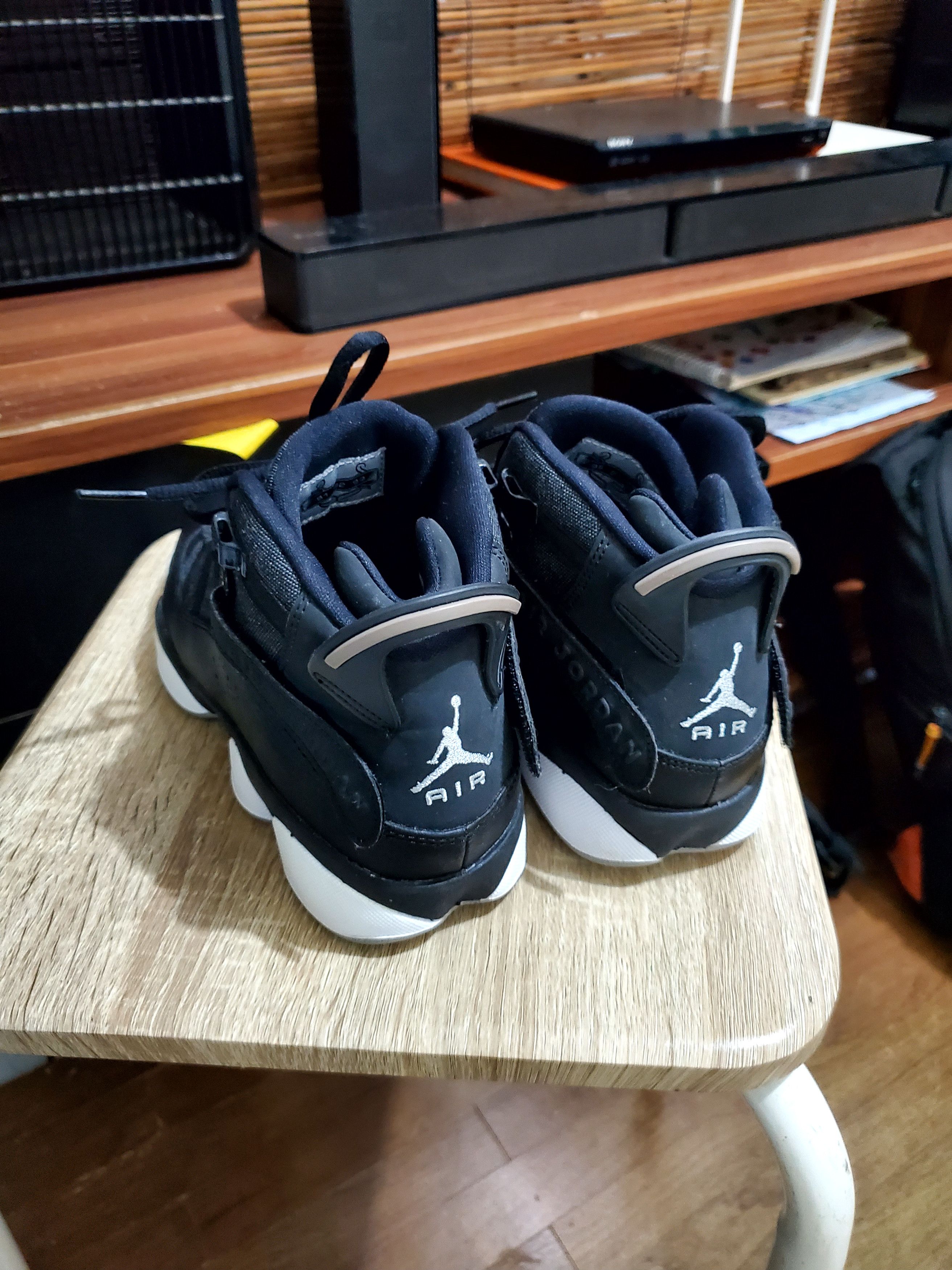 Jordan Brand × Nike Nike Men's Jordan 6 Rings Sneakers Black/Mate Silver-White Size US 5.5 / EU 38 - 2 Thumbnail