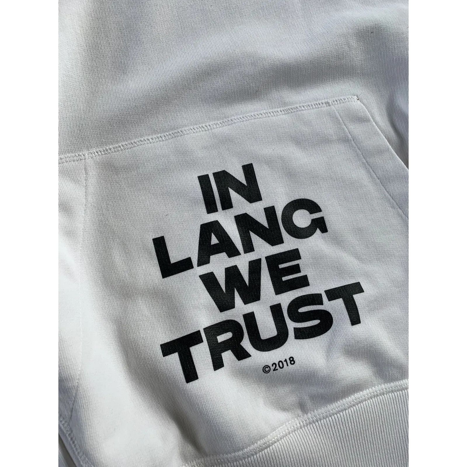 Helmut Lang Standard Hoodie “In Lang We Trust” Size US S / EU 44-46 / 1 - 5 Thumbnail