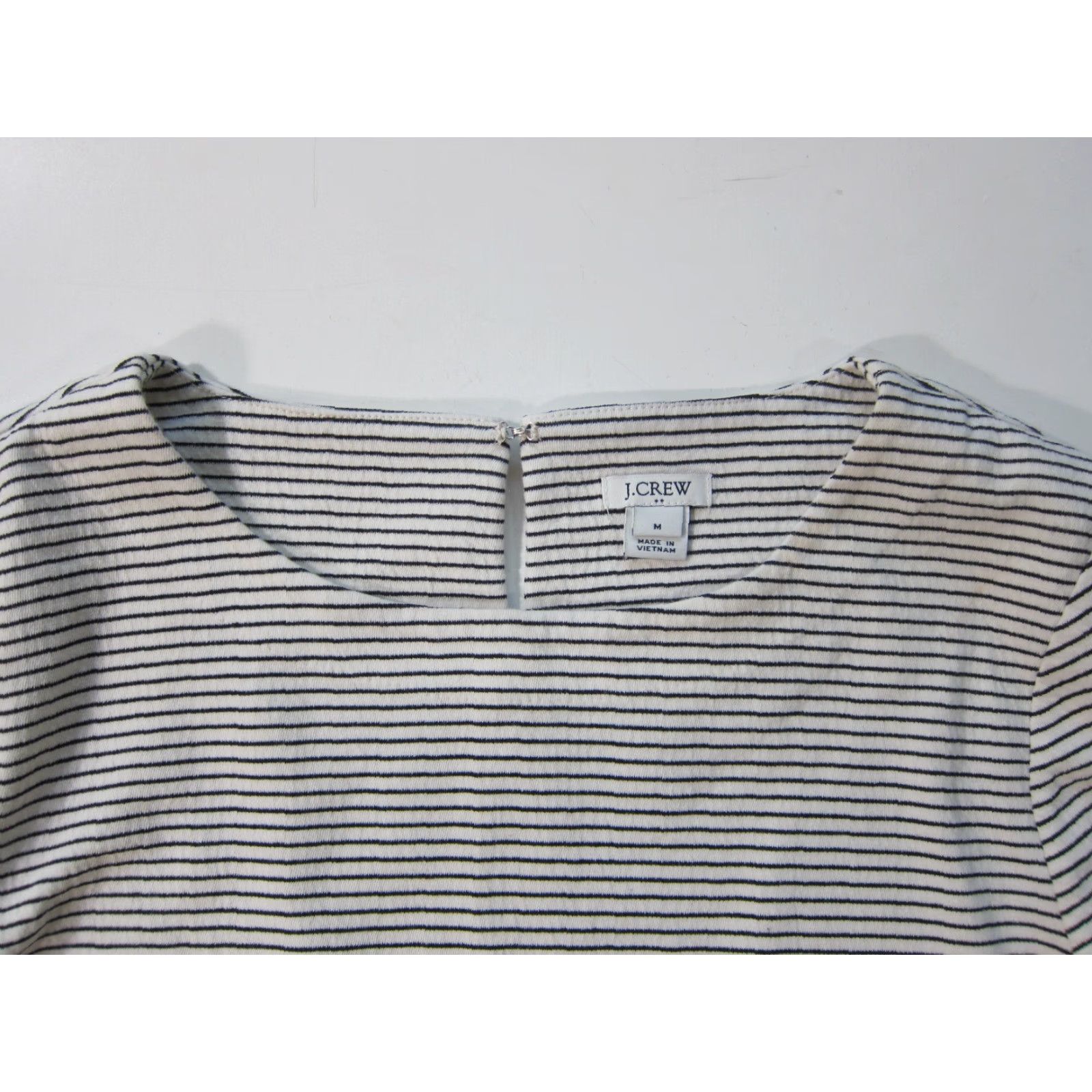 J.Crew J.Crew Black White Stripe Cotton Stretch Flare Sleeve Tunic Sheath Dress Women M Size M / US 6-8 / IT 42-44 - 4 Thumbnail