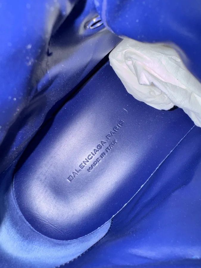 Balenciaga Balenciaga City Blue Monochrome Leather High Sneakers Size US 8 / EU 41 - 8 Thumbnail