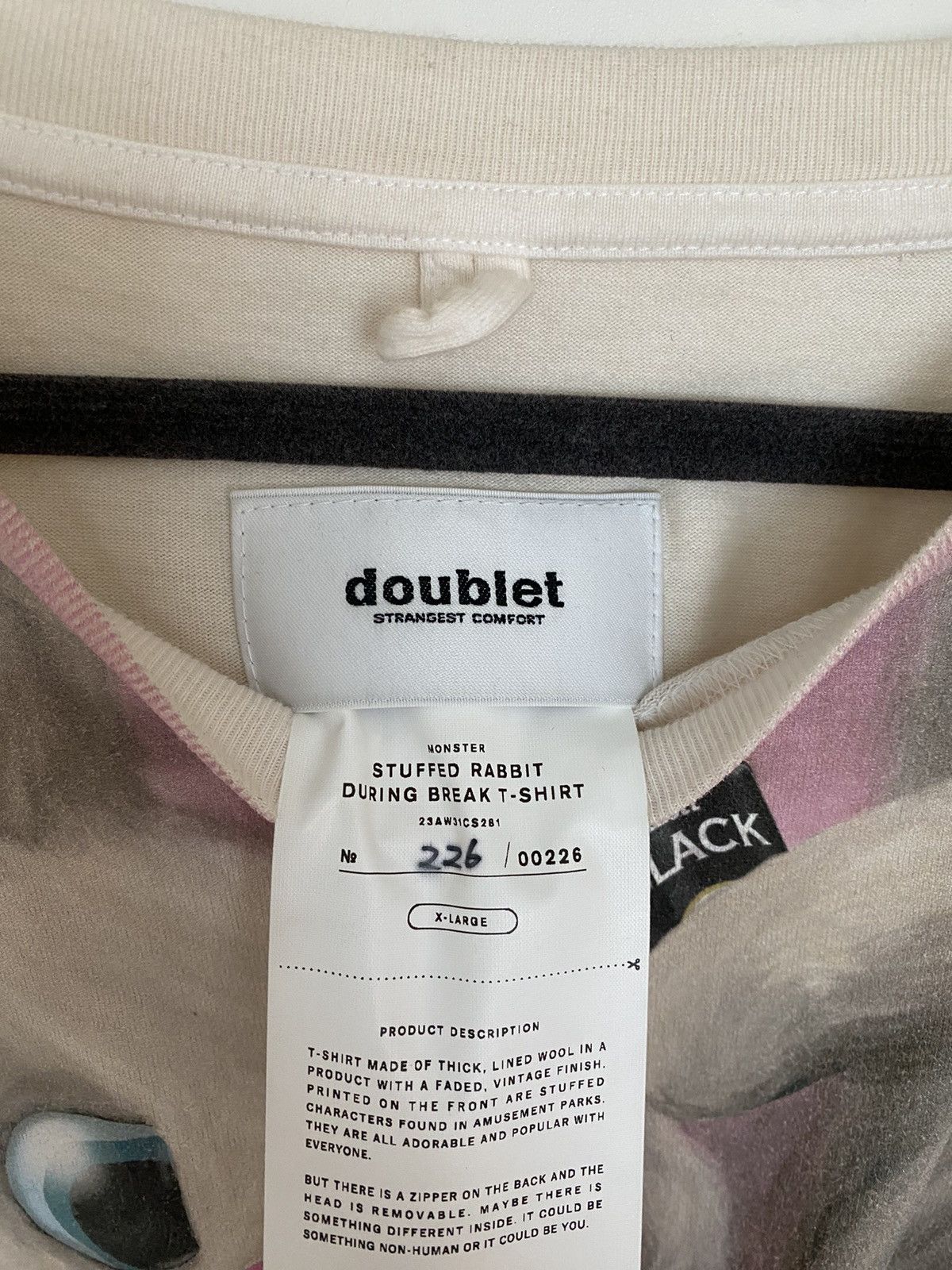 Doublet Doublet "Stuffed Rabbit During Spring Break" T shirt Size US XL / EU 56 / 4 - 5 Thumbnail