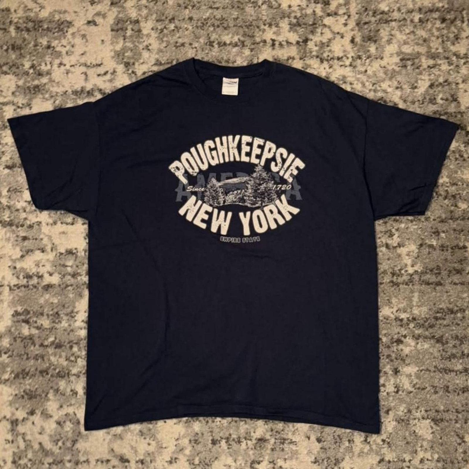 Vintage 00s Poughkeepsie New York Destination Tee Size US XL / EU 56 / 4 - 3 Thumbnail